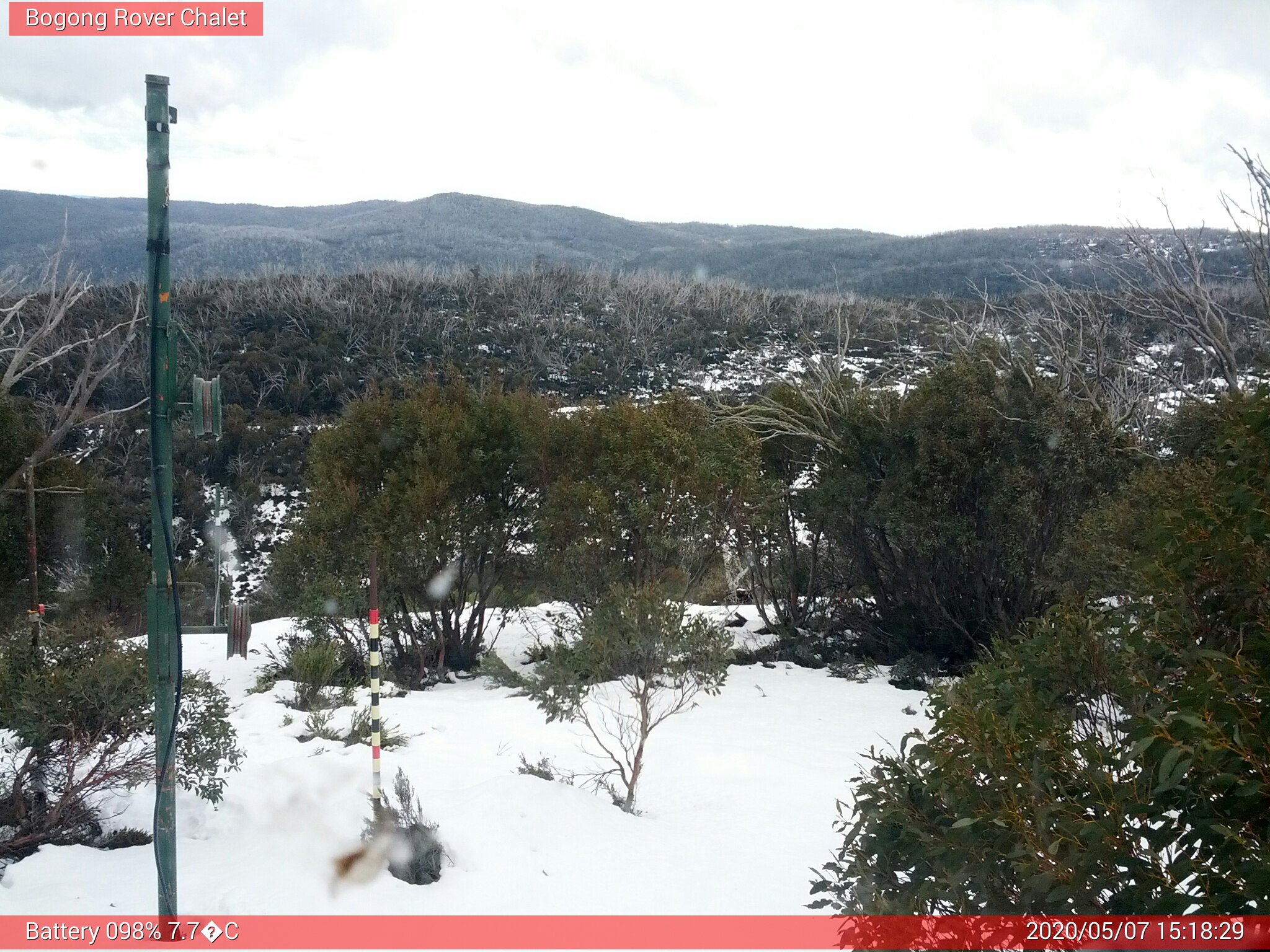 Bogong Web Cam 3:18pm Thursday 7th of May 2020