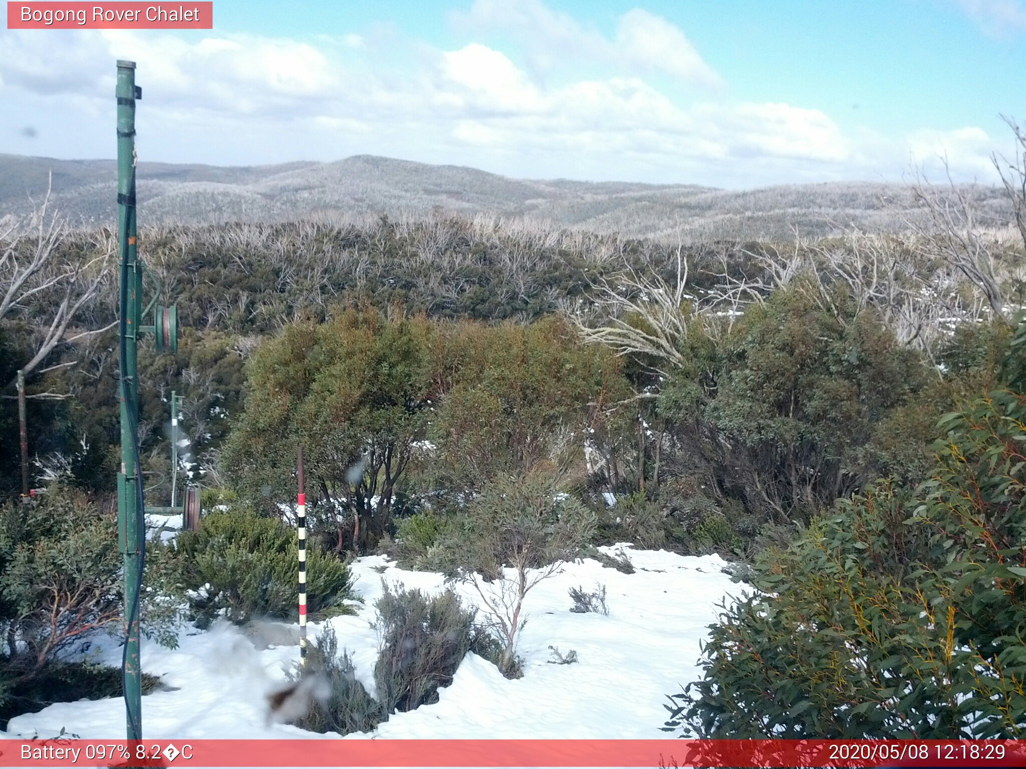 Bogong Web Cam 12:18pm Friday 8th of May 2020