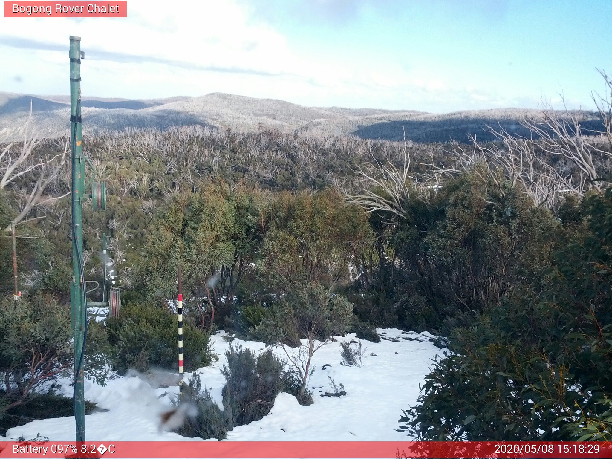 Bogong Web Cam 3:18pm Friday 8th of May 2020