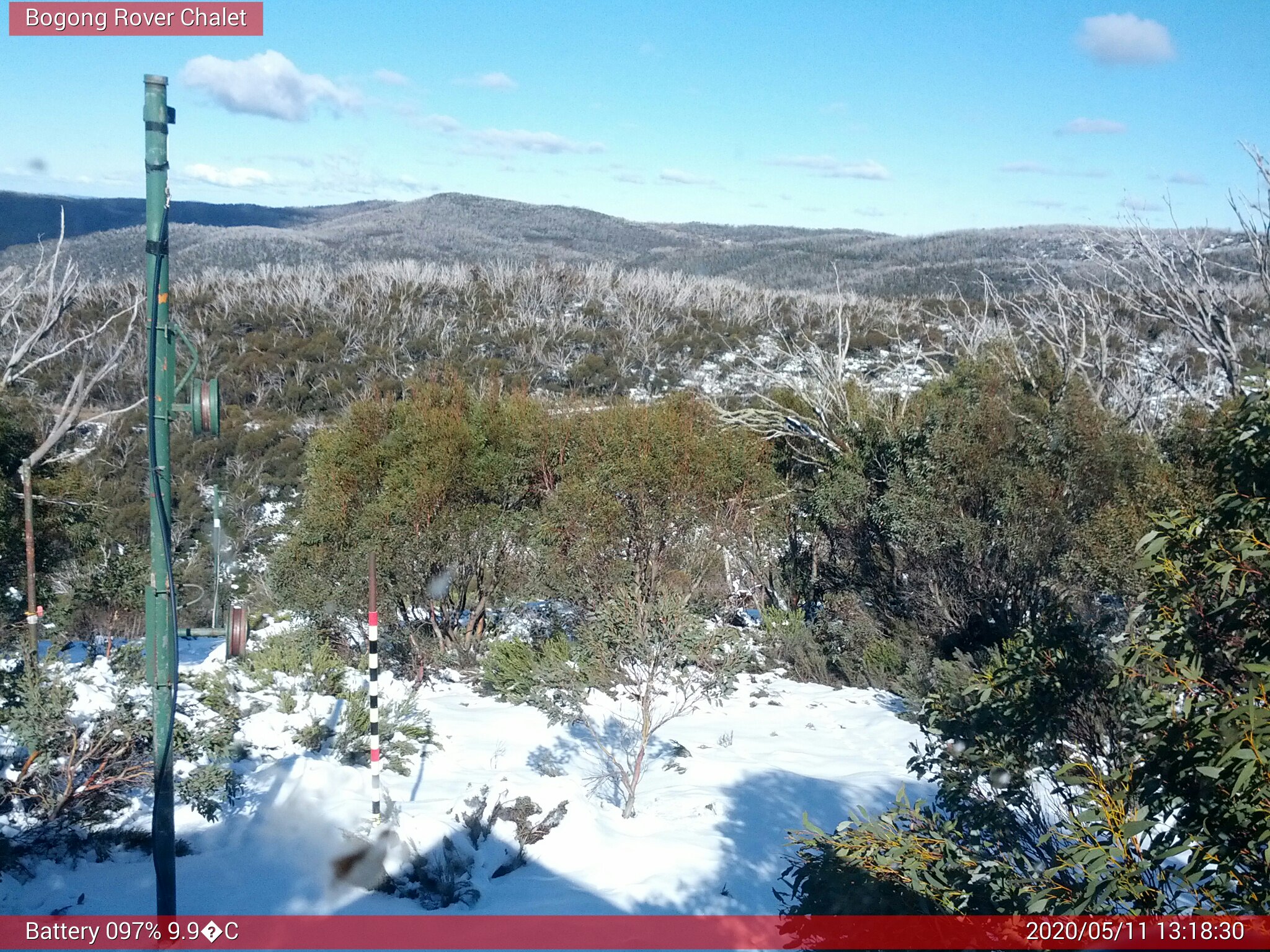 Bogong Web Cam 1:18pm Monday 11th of May 2020