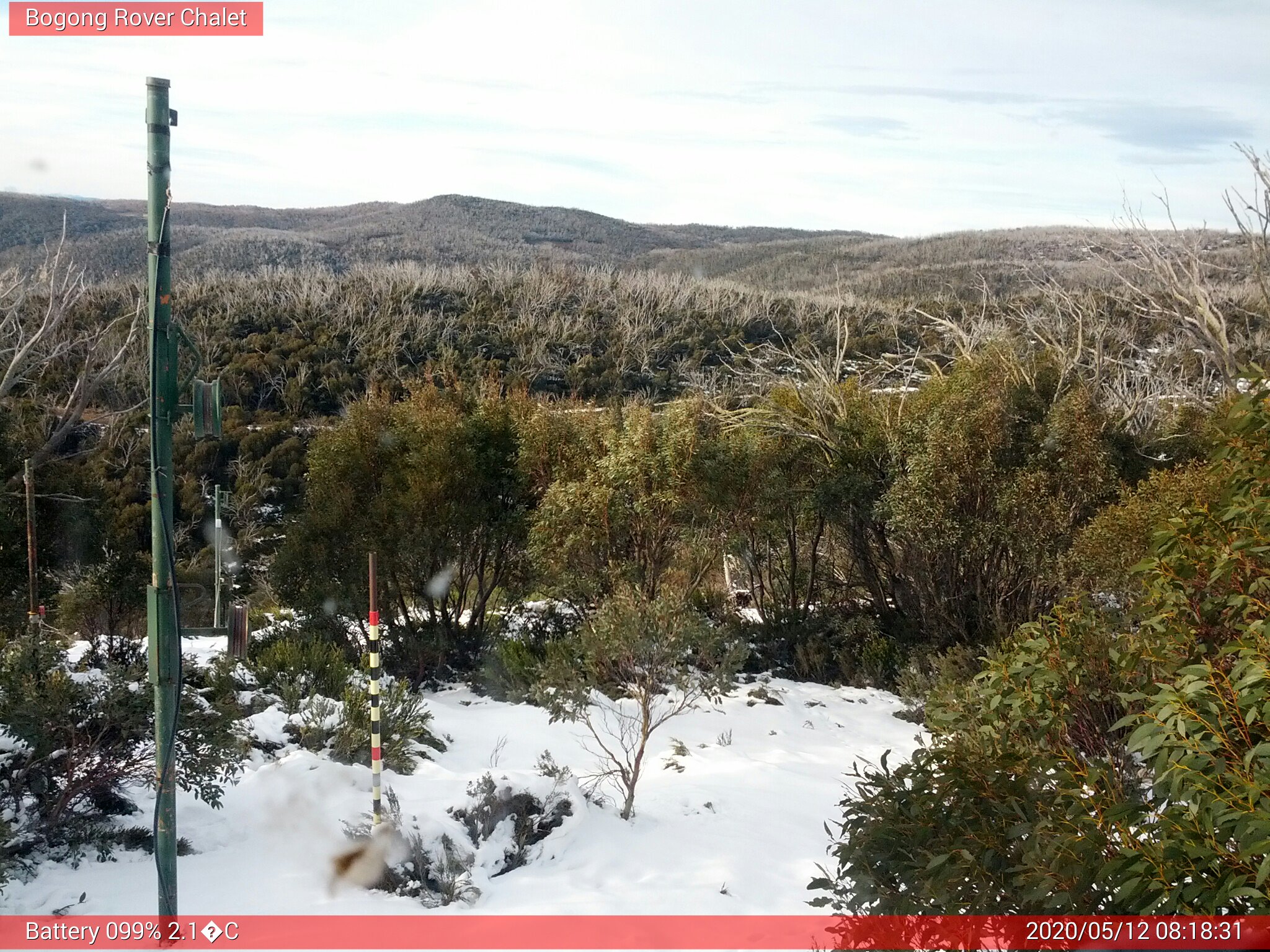 Bogong Web Cam 8:18am Tuesday 12th of May 2020