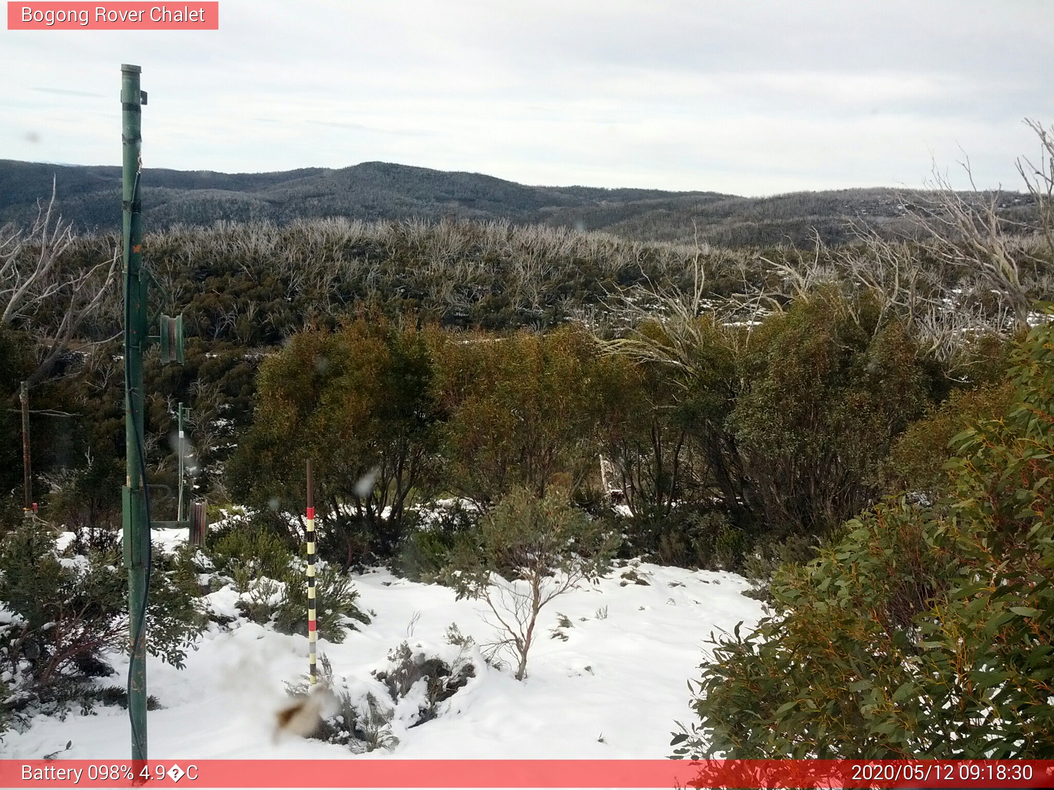 Bogong Web Cam 9:18am Tuesday 12th of May 2020