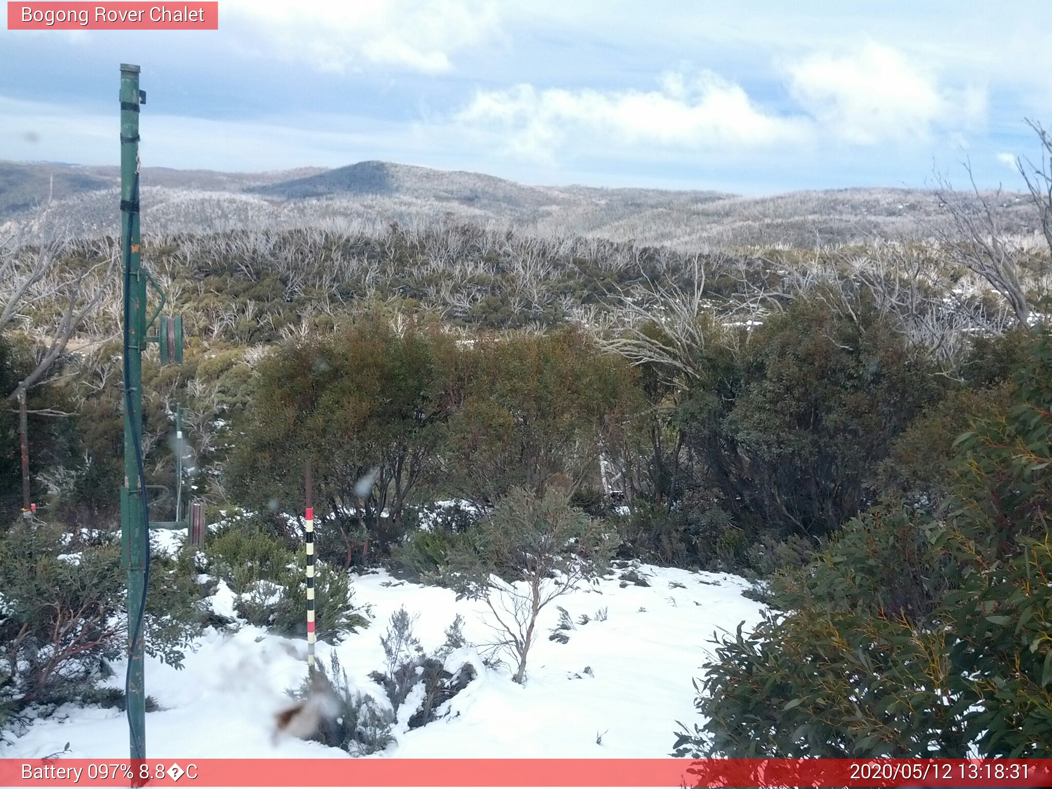 Bogong Web Cam 1:18pm Tuesday 12th of May 2020