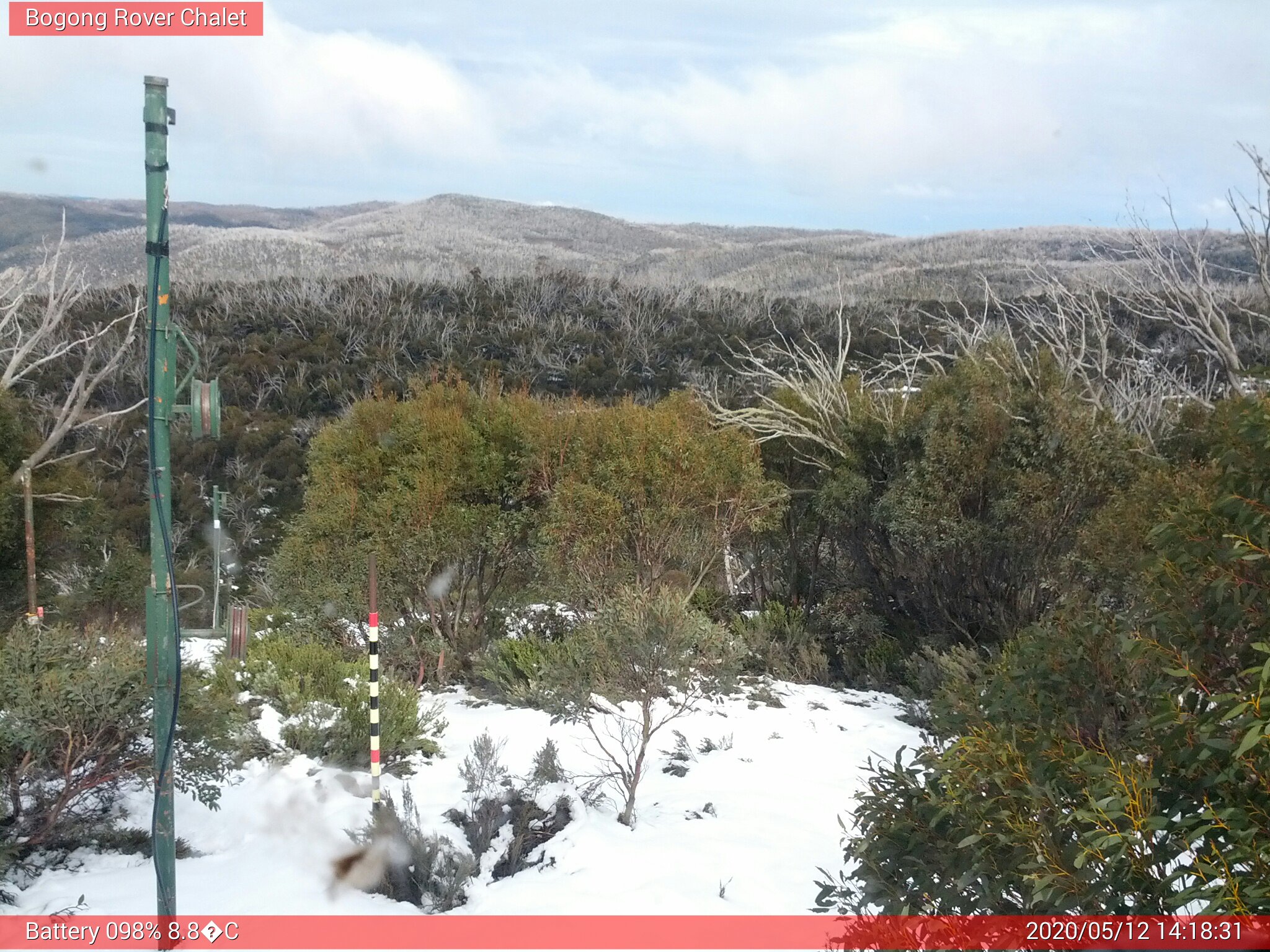 Bogong Web Cam 2:18pm Tuesday 12th of May 2020