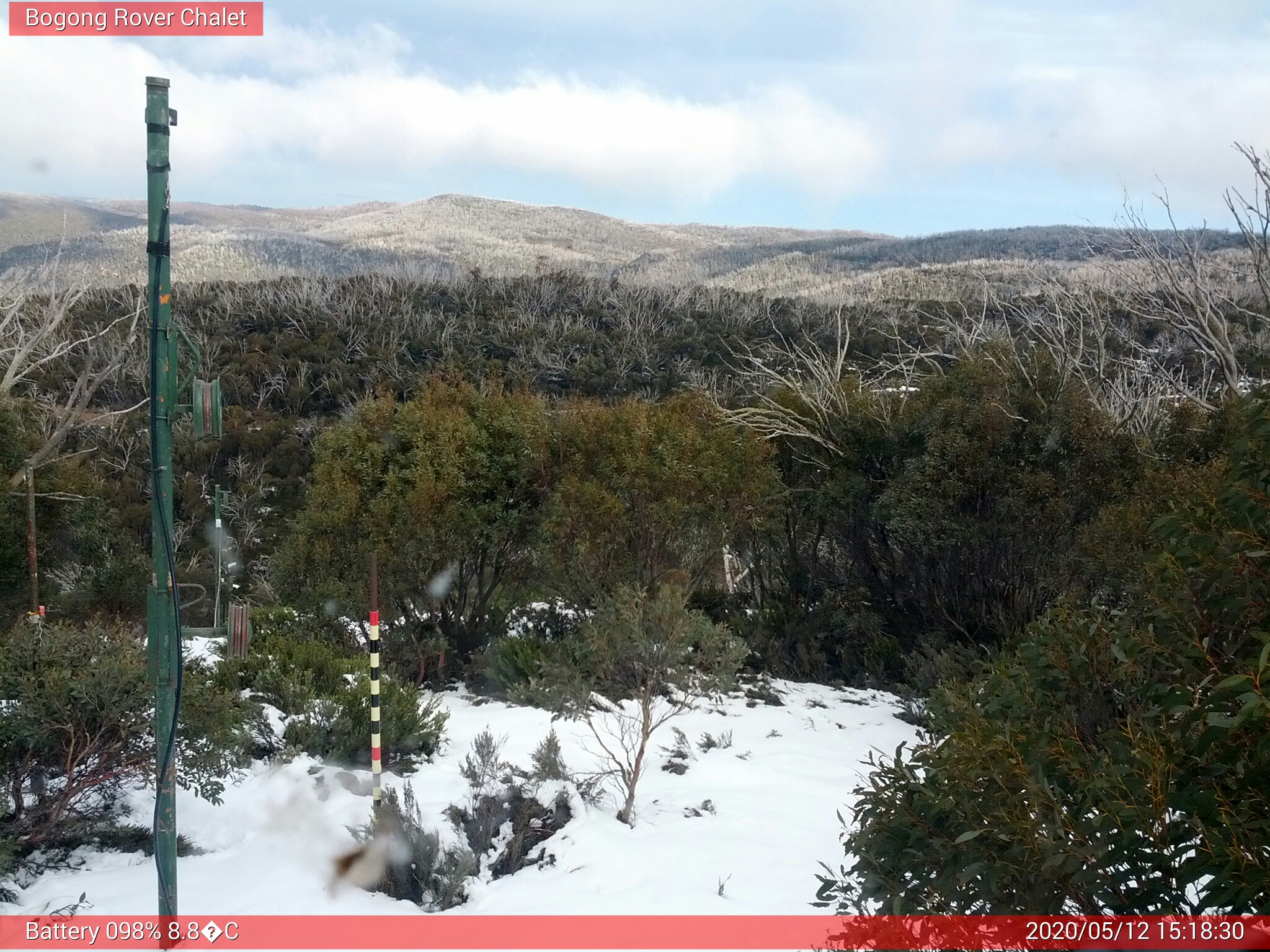 Bogong Web Cam 3:18pm Tuesday 12th of May 2020