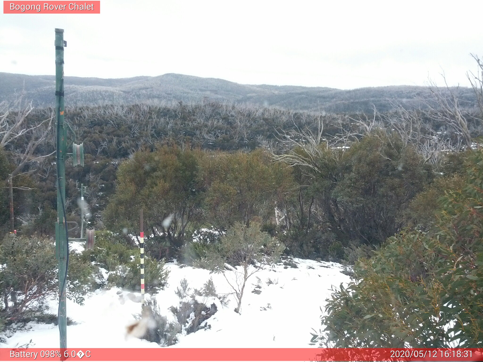 Bogong Web Cam 4:18pm Tuesday 12th of May 2020