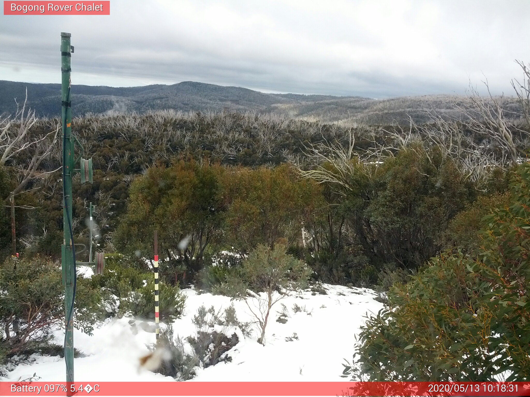 Bogong Web Cam 10:18am Wednesday 13th of May 2020