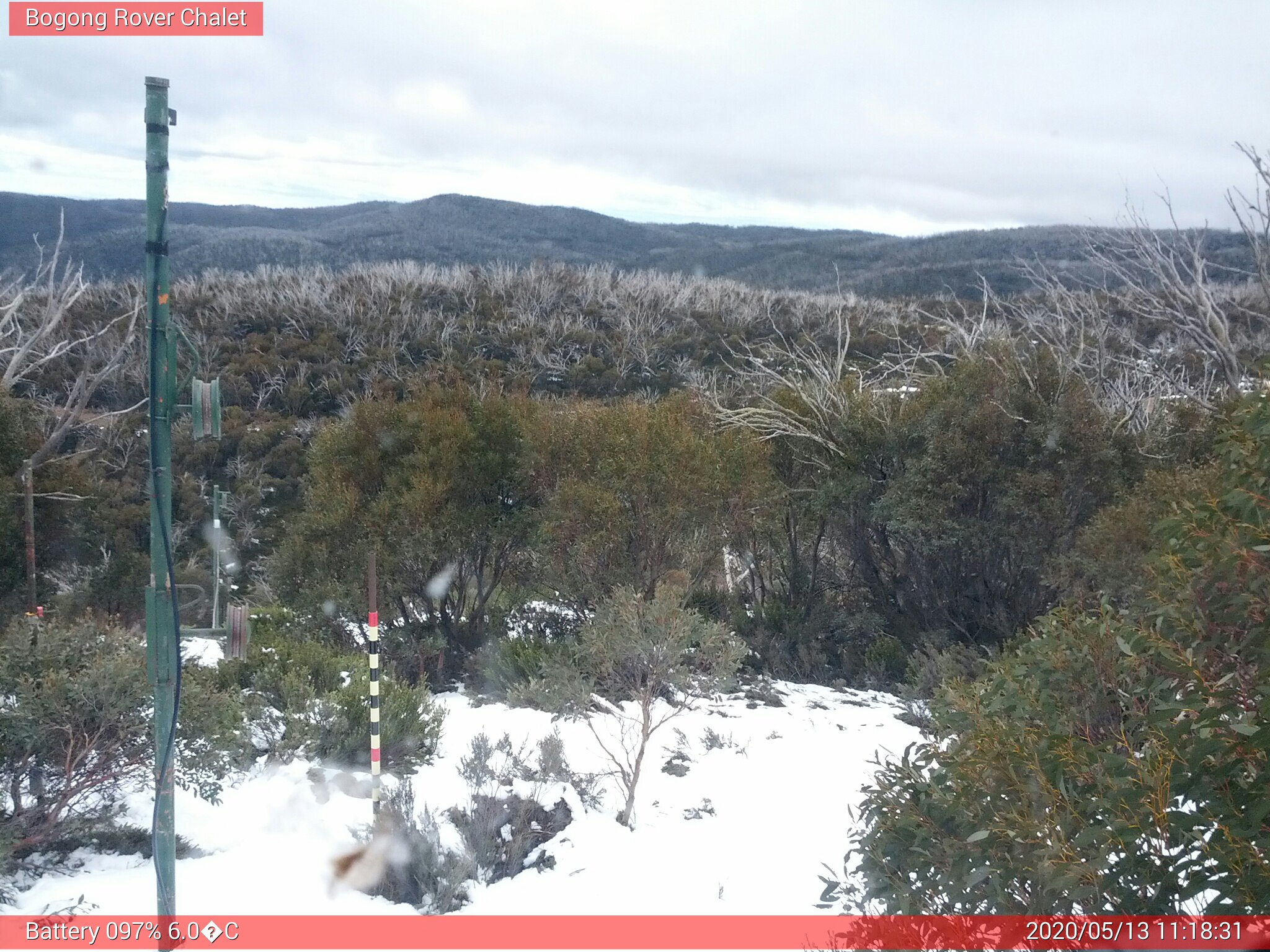 Bogong Web Cam 11:18am Wednesday 13th of May 2020