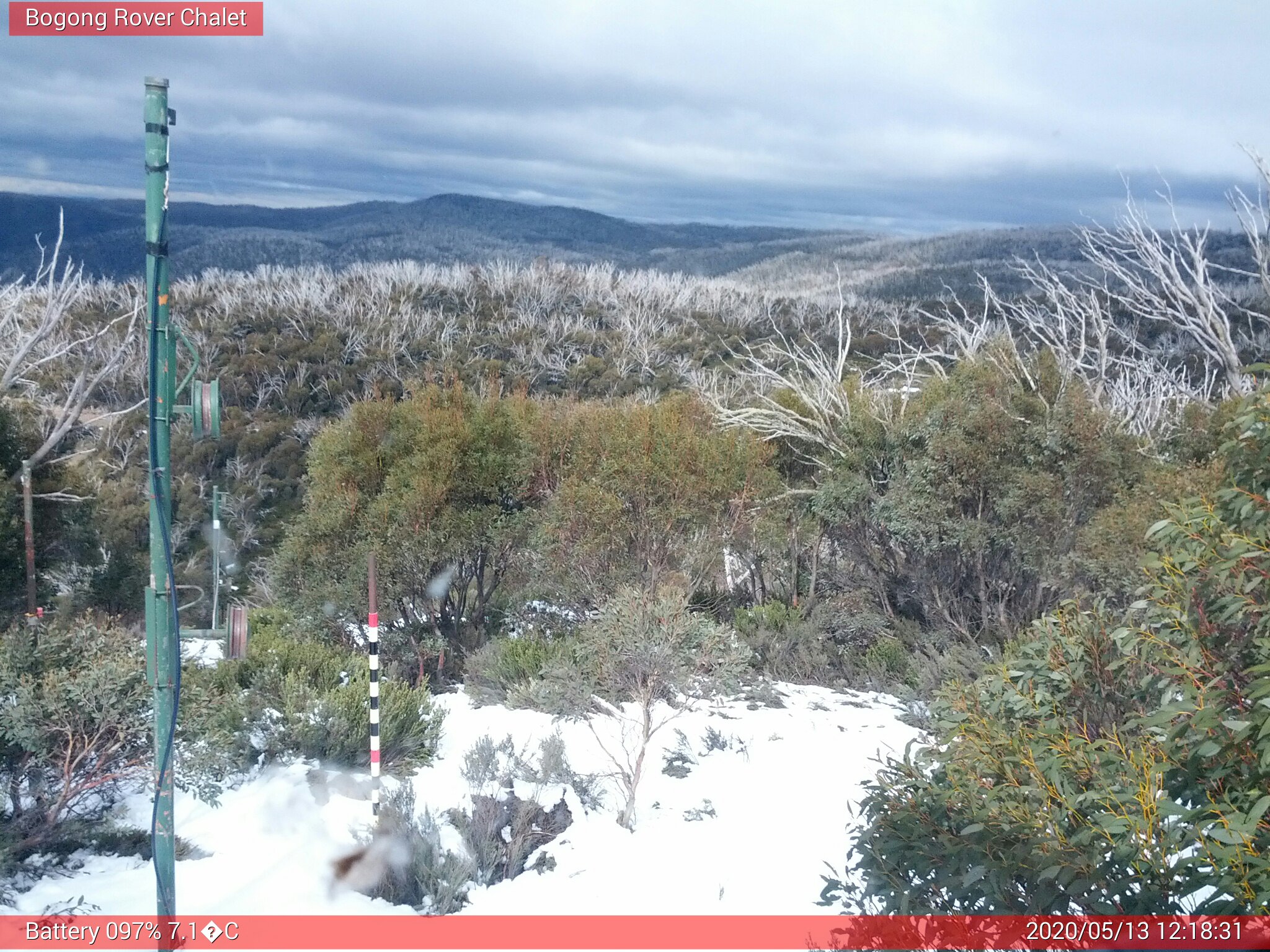 Bogong Web Cam 12:18pm Wednesday 13th of May 2020