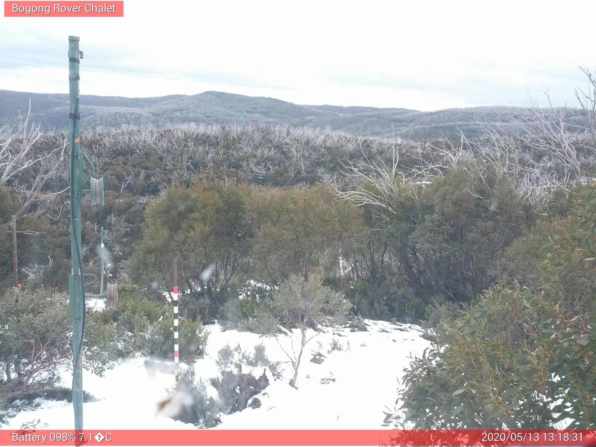 Bogong Web Cam 1:18pm Wednesday 13th of May 2020