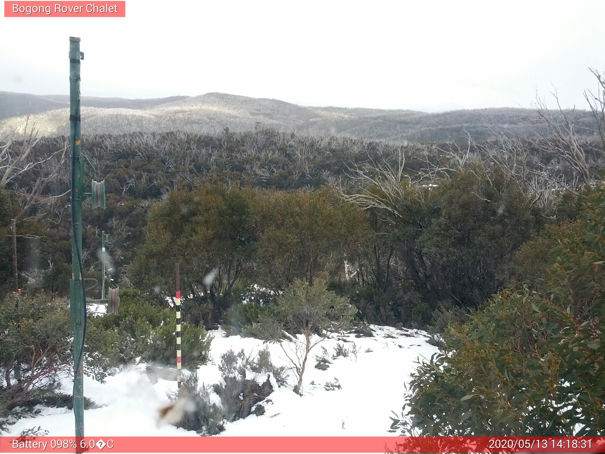 Bogong Web Cam 2:18pm Wednesday 13th of May 2020