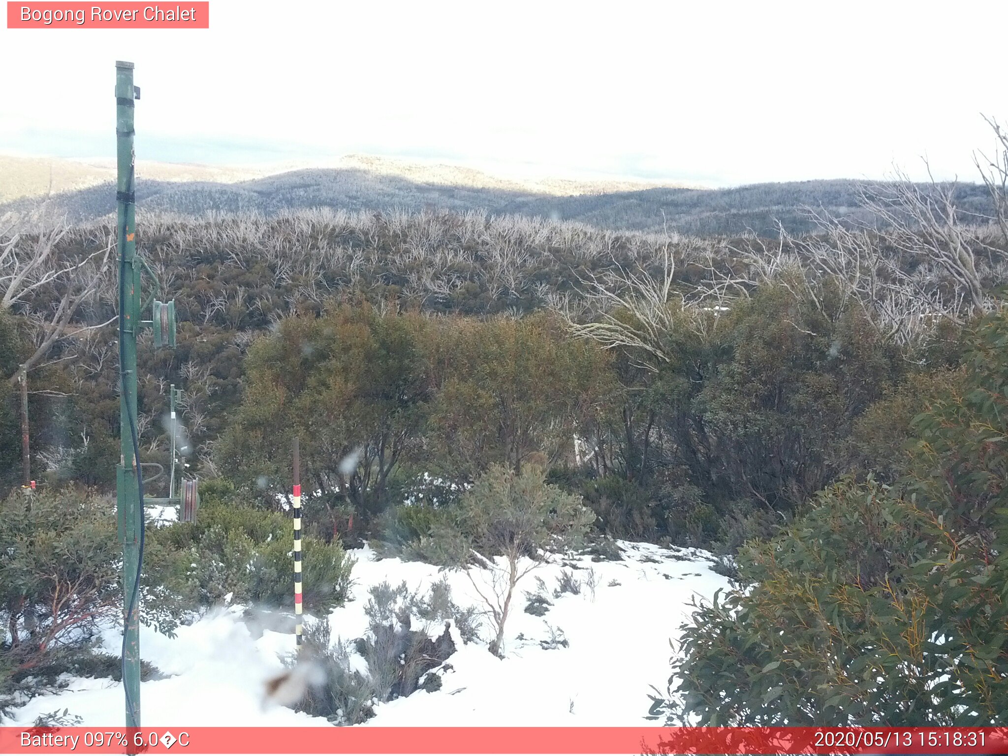 Bogong Web Cam 3:18pm Wednesday 13th of May 2020