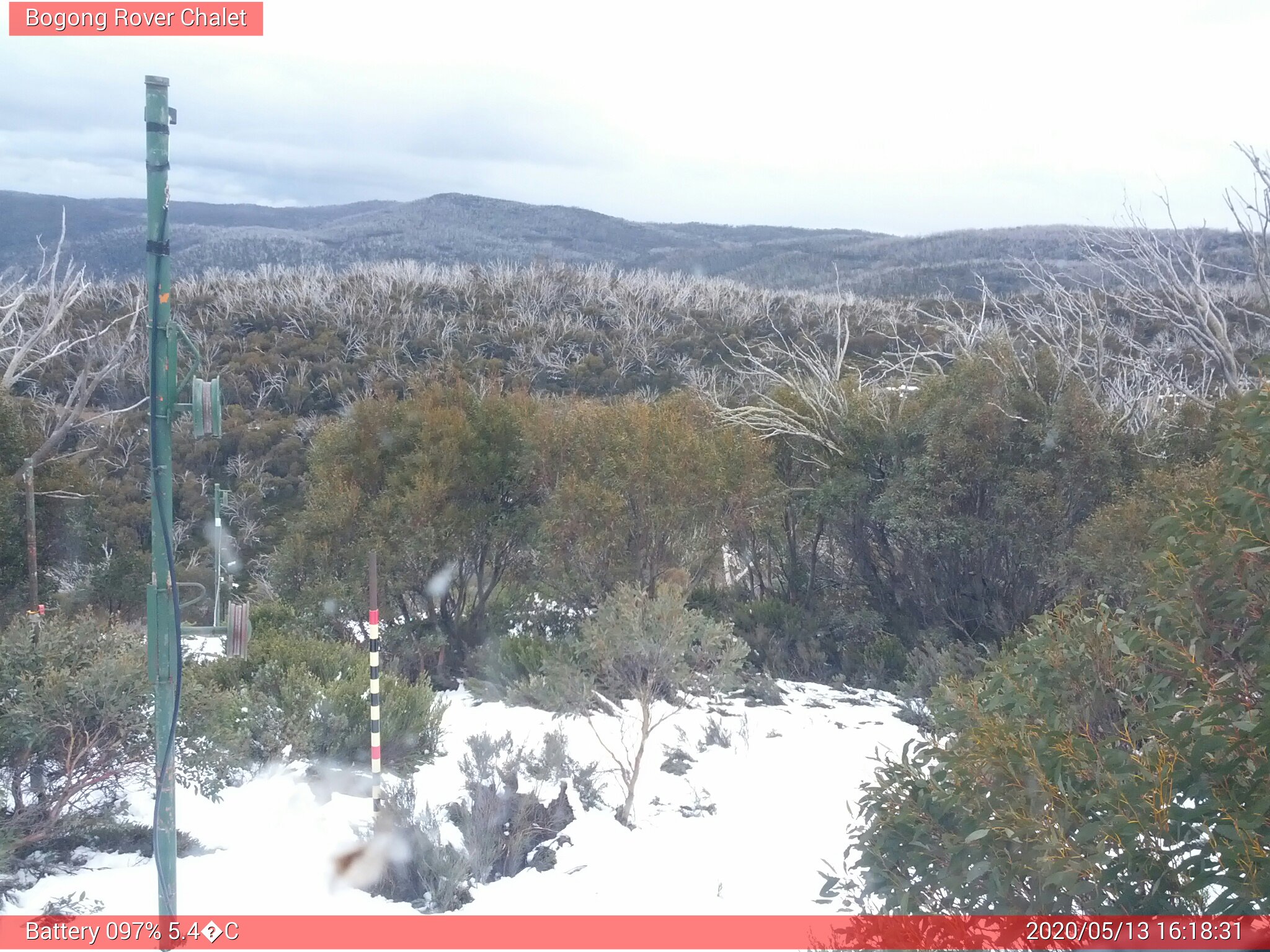 Bogong Web Cam 4:18pm Wednesday 13th of May 2020