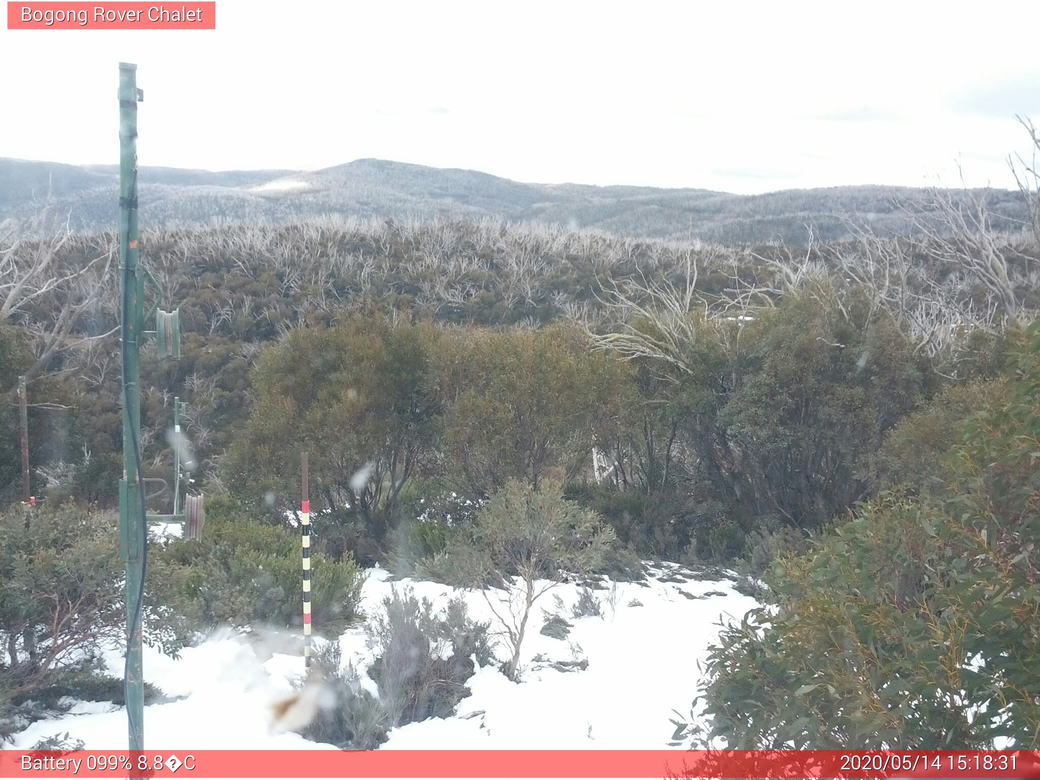 Bogong Web Cam 3:18pm Thursday 14th of May 2020