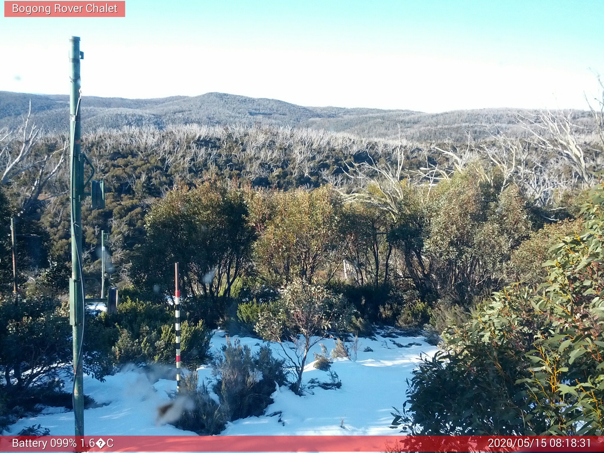 Bogong Web Cam 8:18am Friday 15th of May 2020