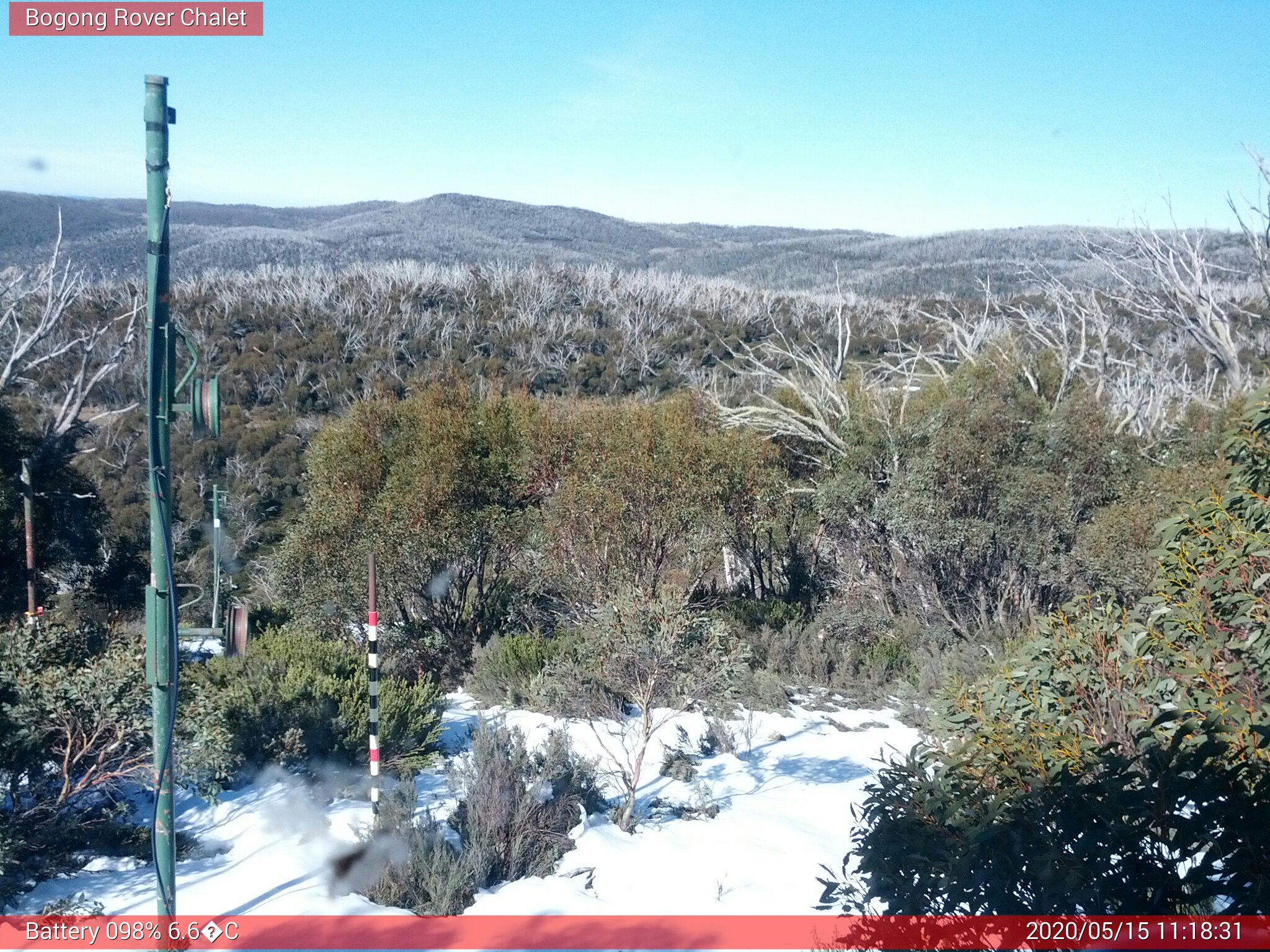 Bogong Web Cam 11:18am Friday 15th of May 2020