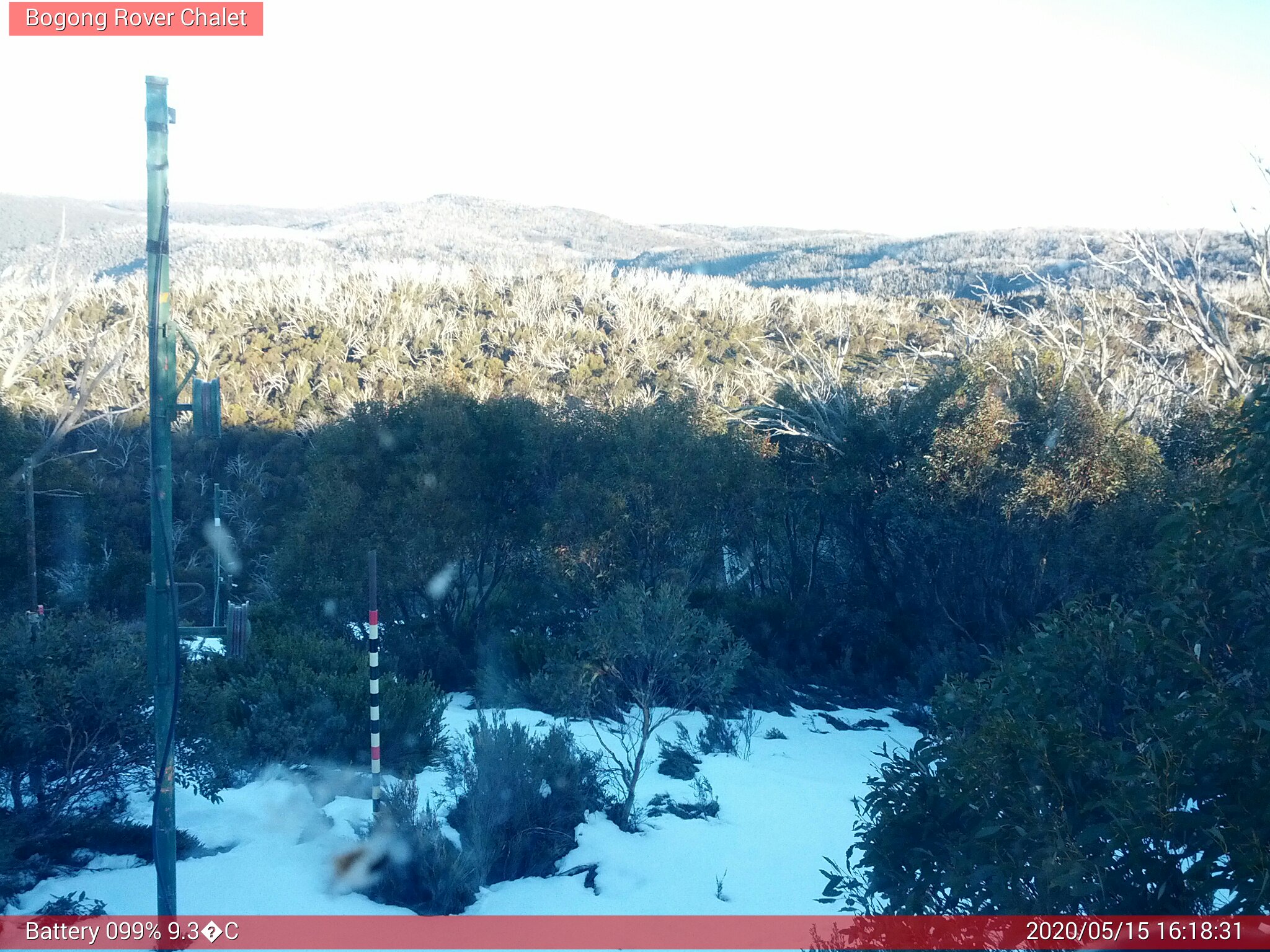 Bogong Web Cam 4:18pm Friday 15th of May 2020