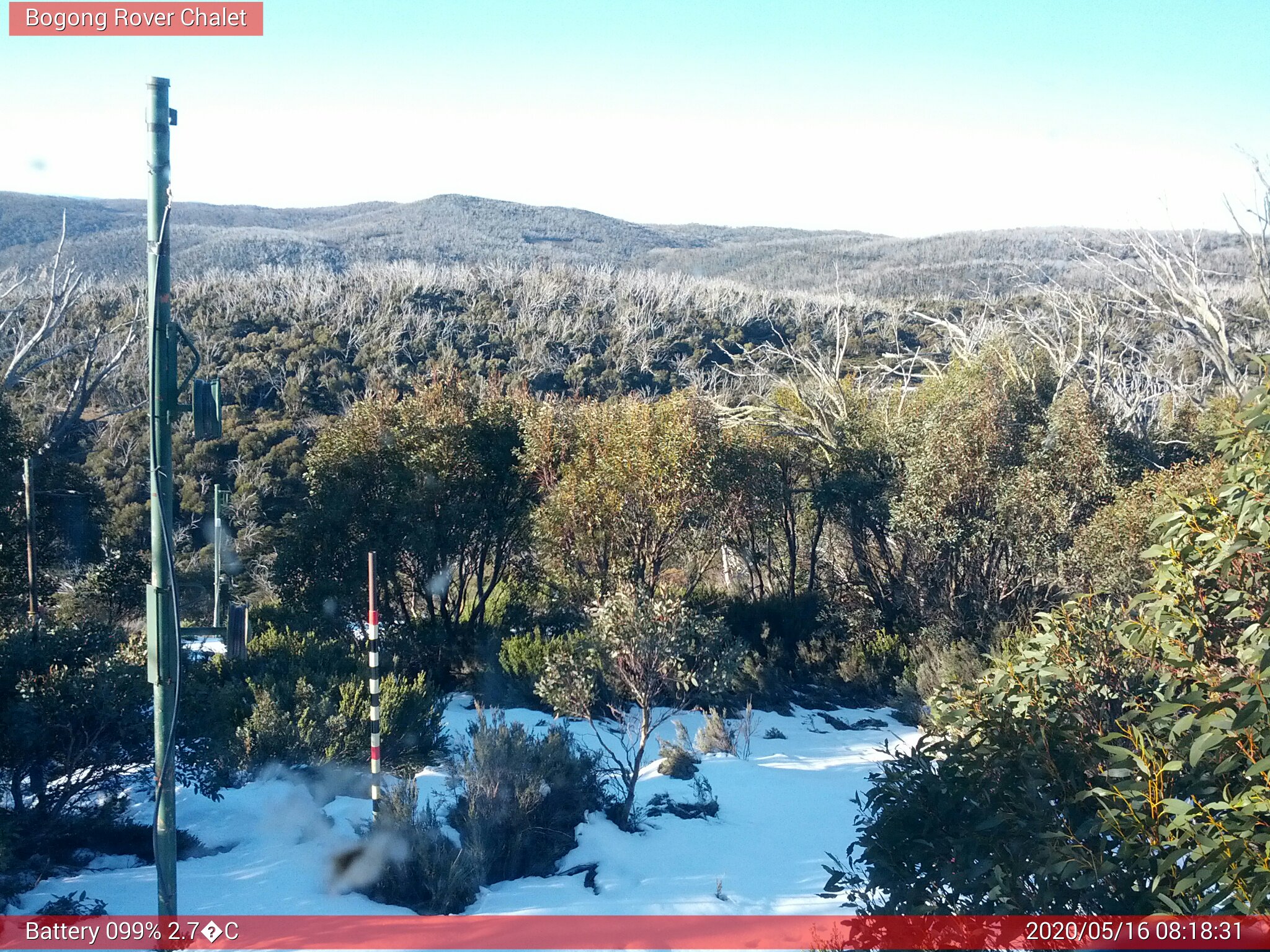 Bogong Web Cam 8:18am Saturday 16th of May 2020