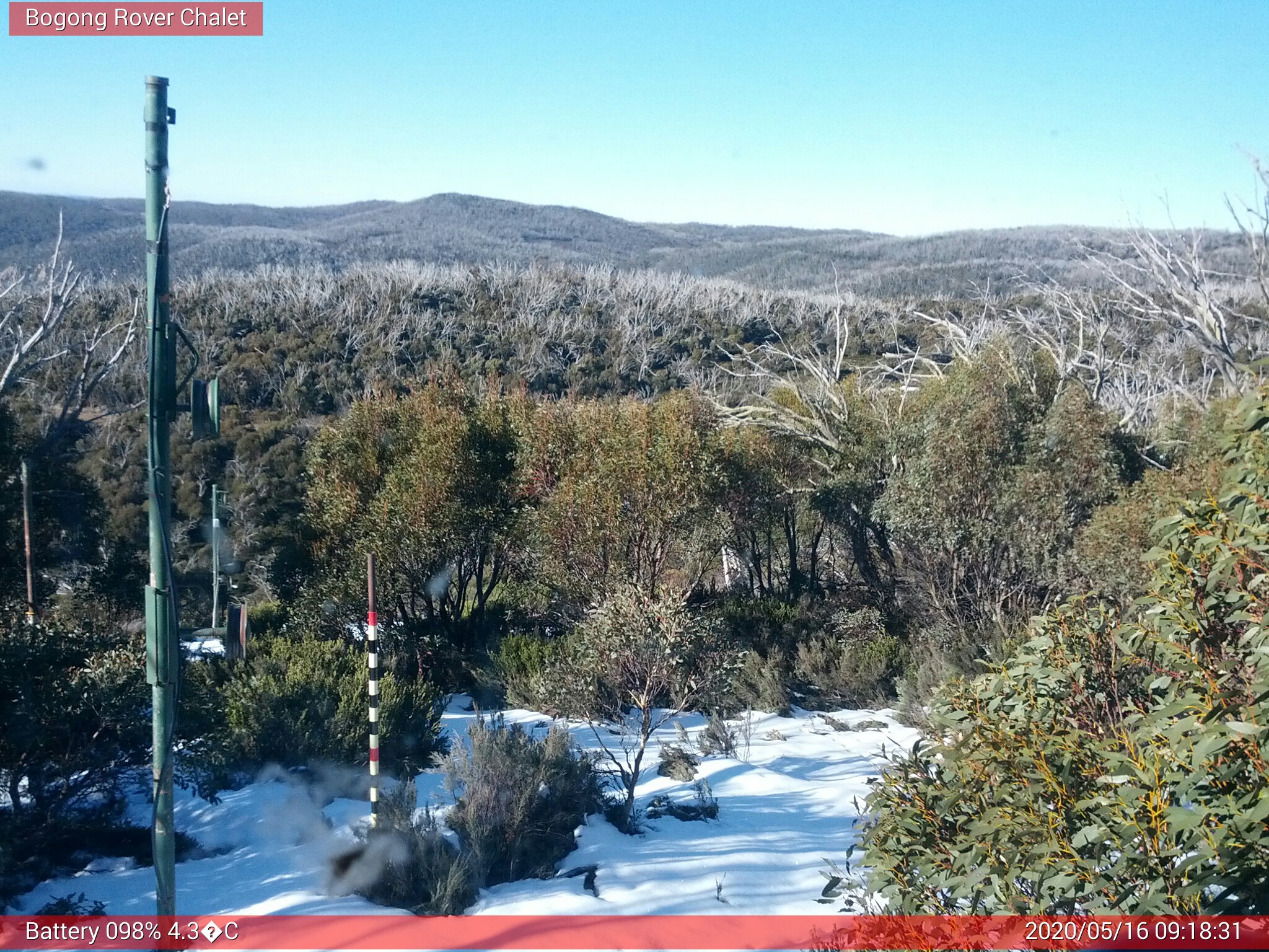 Bogong Web Cam 9:18am Saturday 16th of May 2020