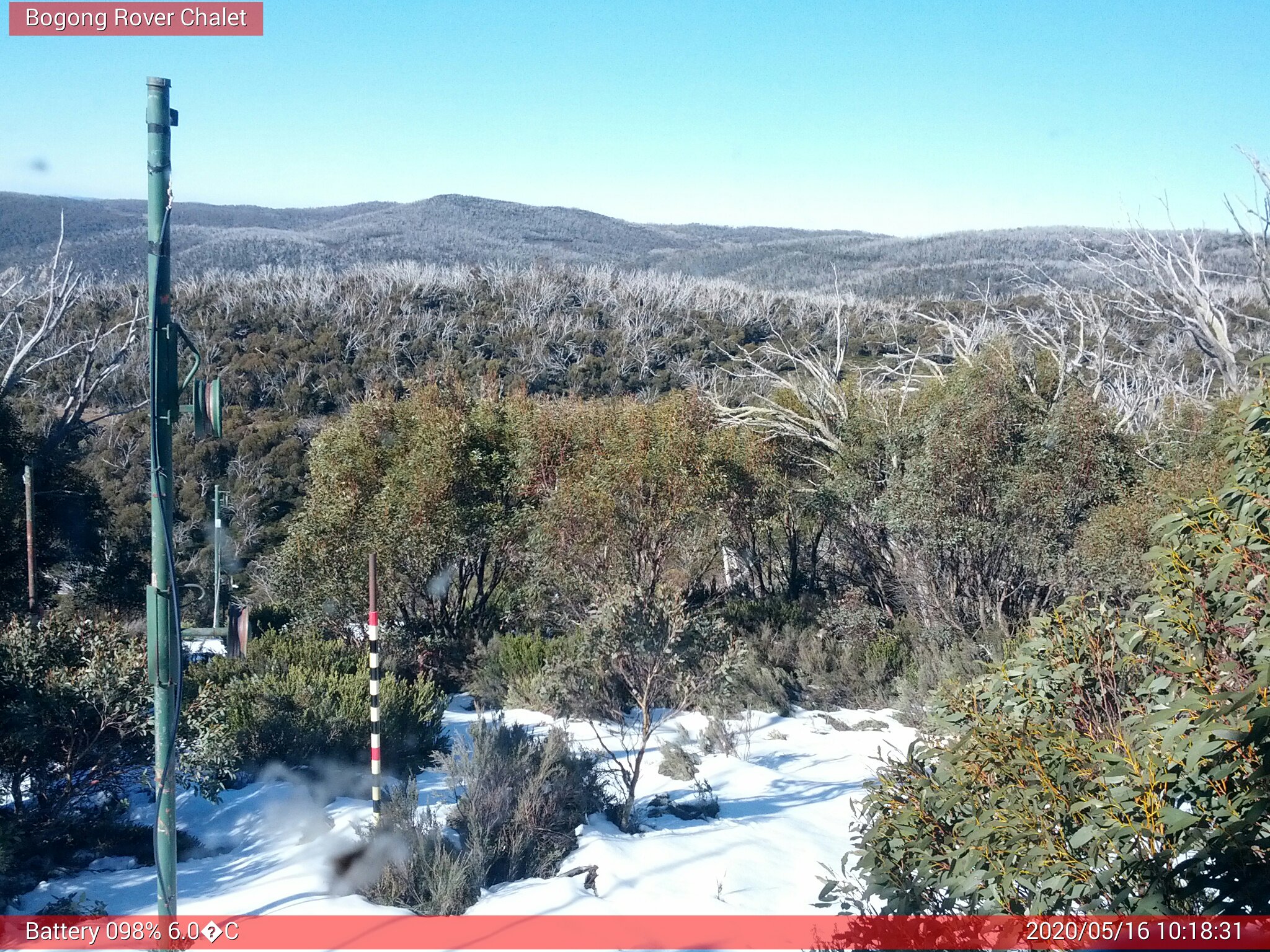 Bogong Web Cam 10:18am Saturday 16th of May 2020