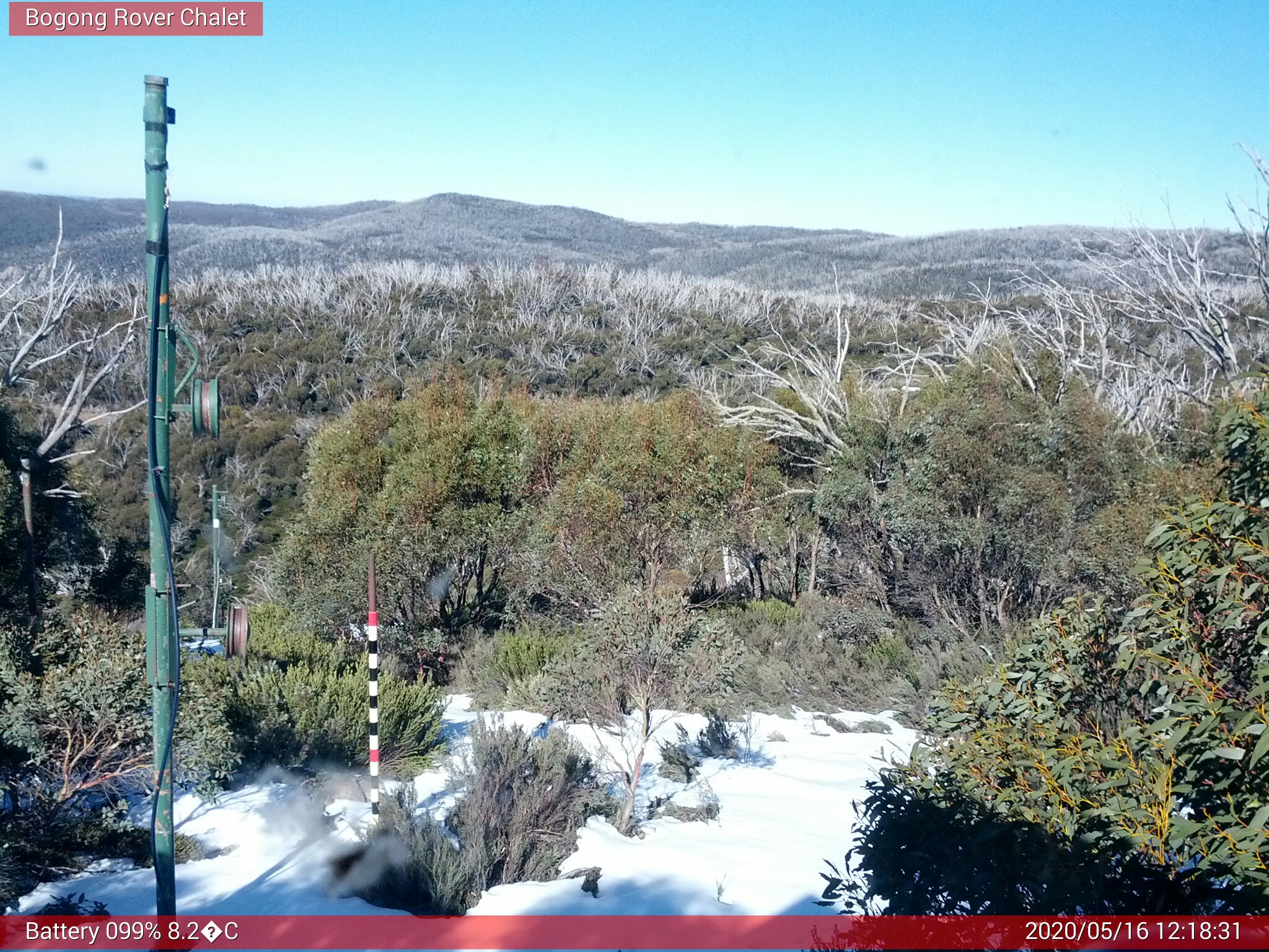 Bogong Web Cam 12:18pm Saturday 16th of May 2020