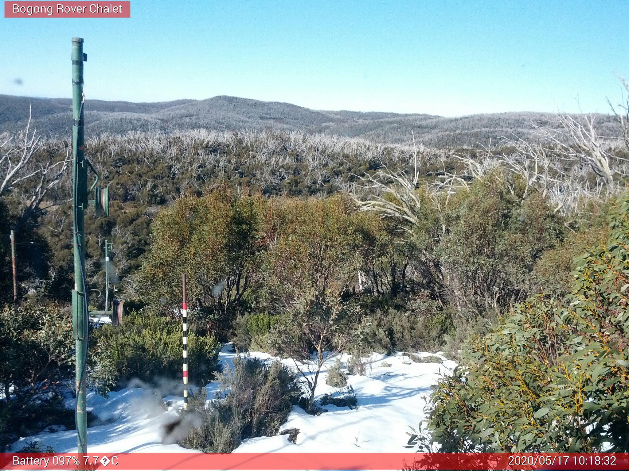 Bogong Web Cam 10:18am Sunday 17th of May 2020