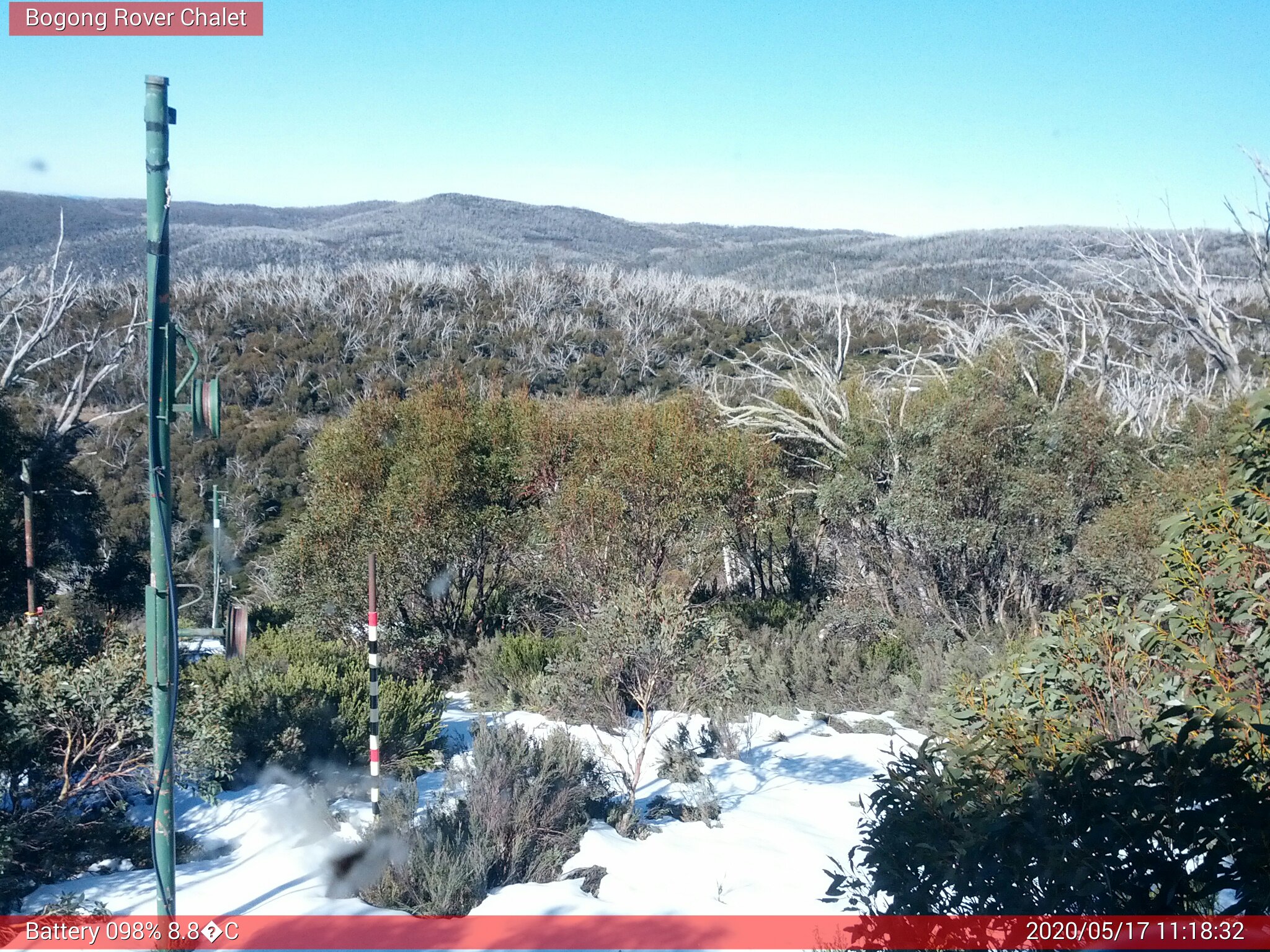 Bogong Web Cam 11:18am Sunday 17th of May 2020