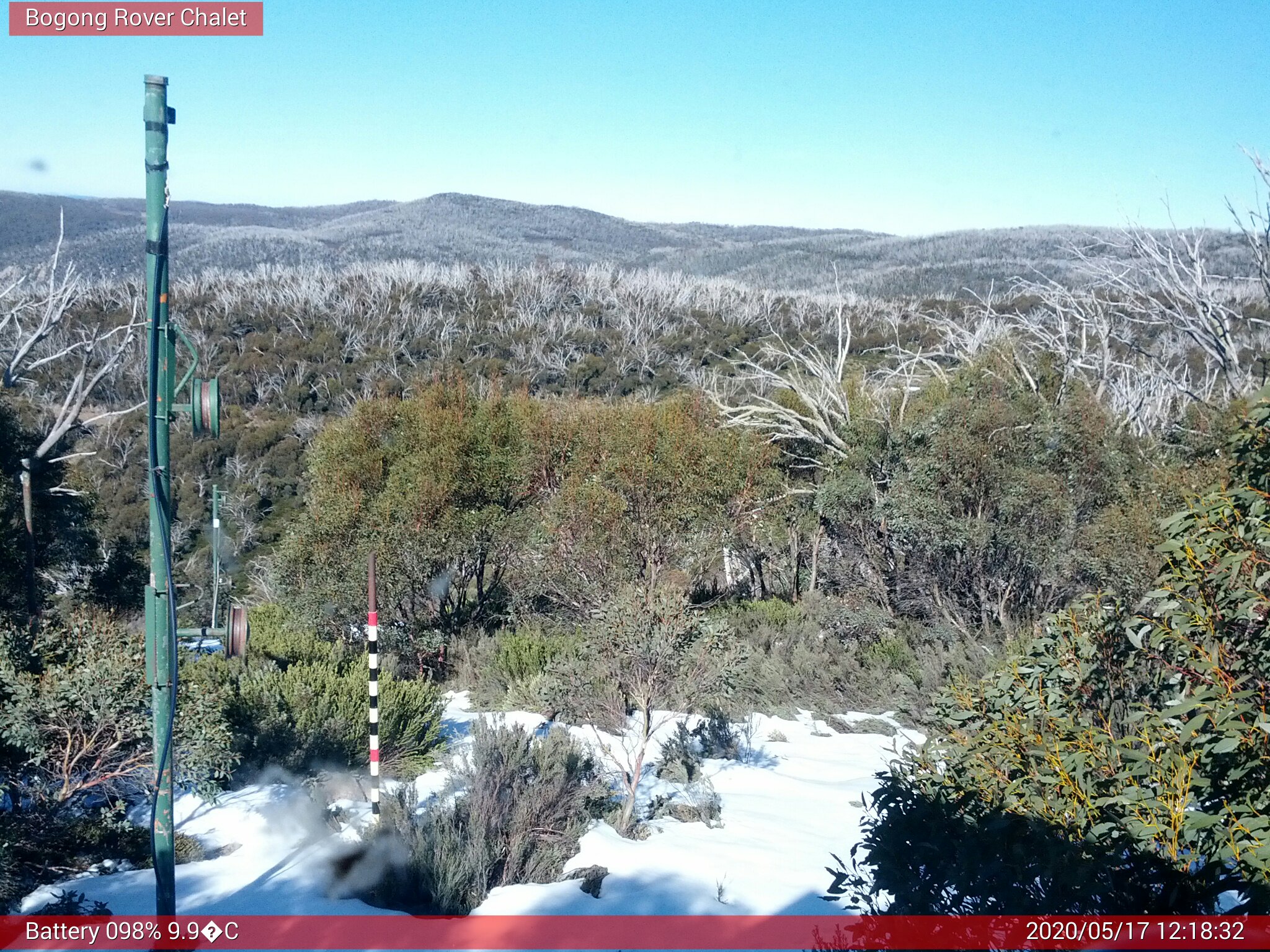 Bogong Web Cam 12:18pm Sunday 17th of May 2020