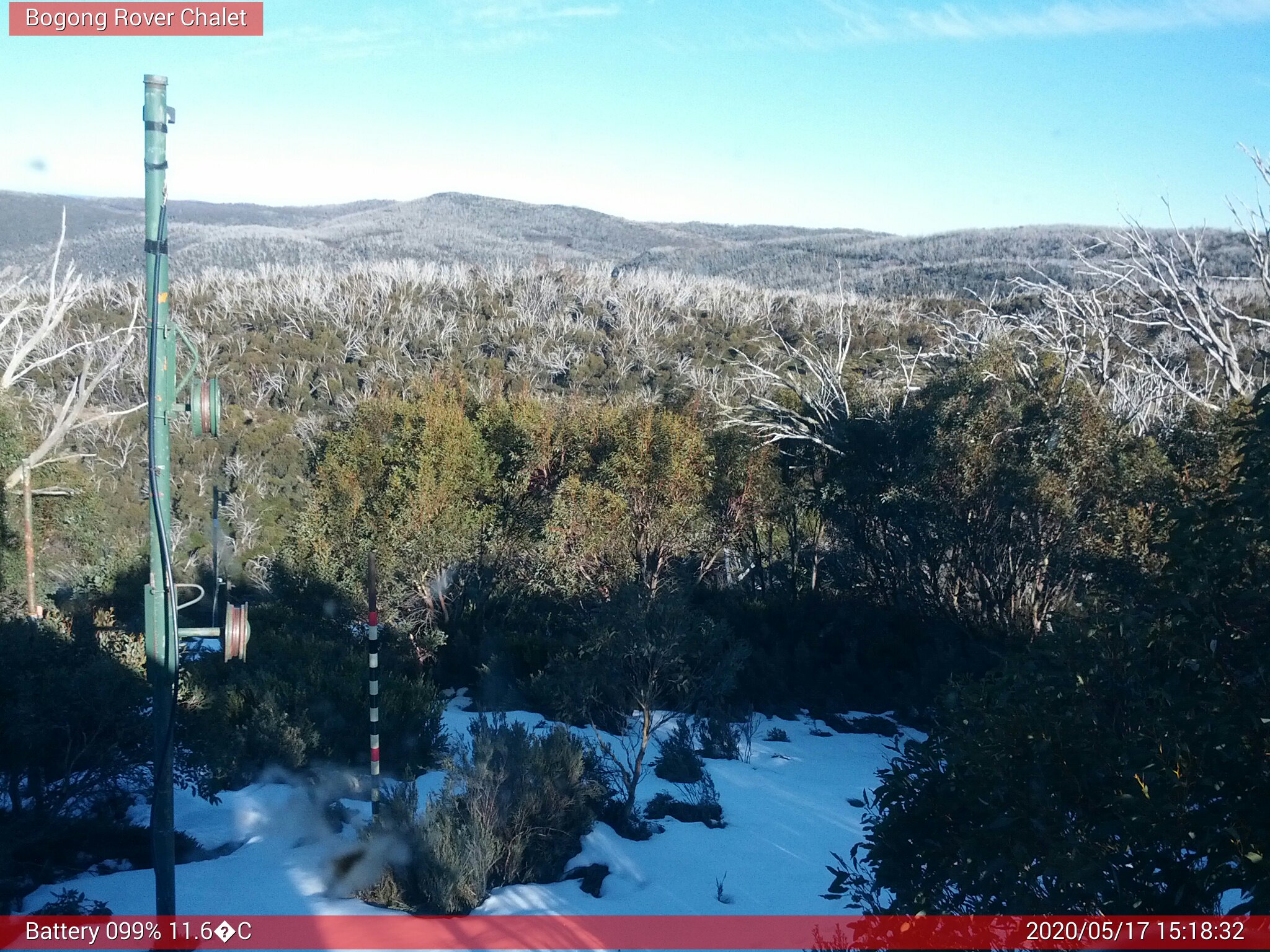 Bogong Web Cam 3:18pm Sunday 17th of May 2020