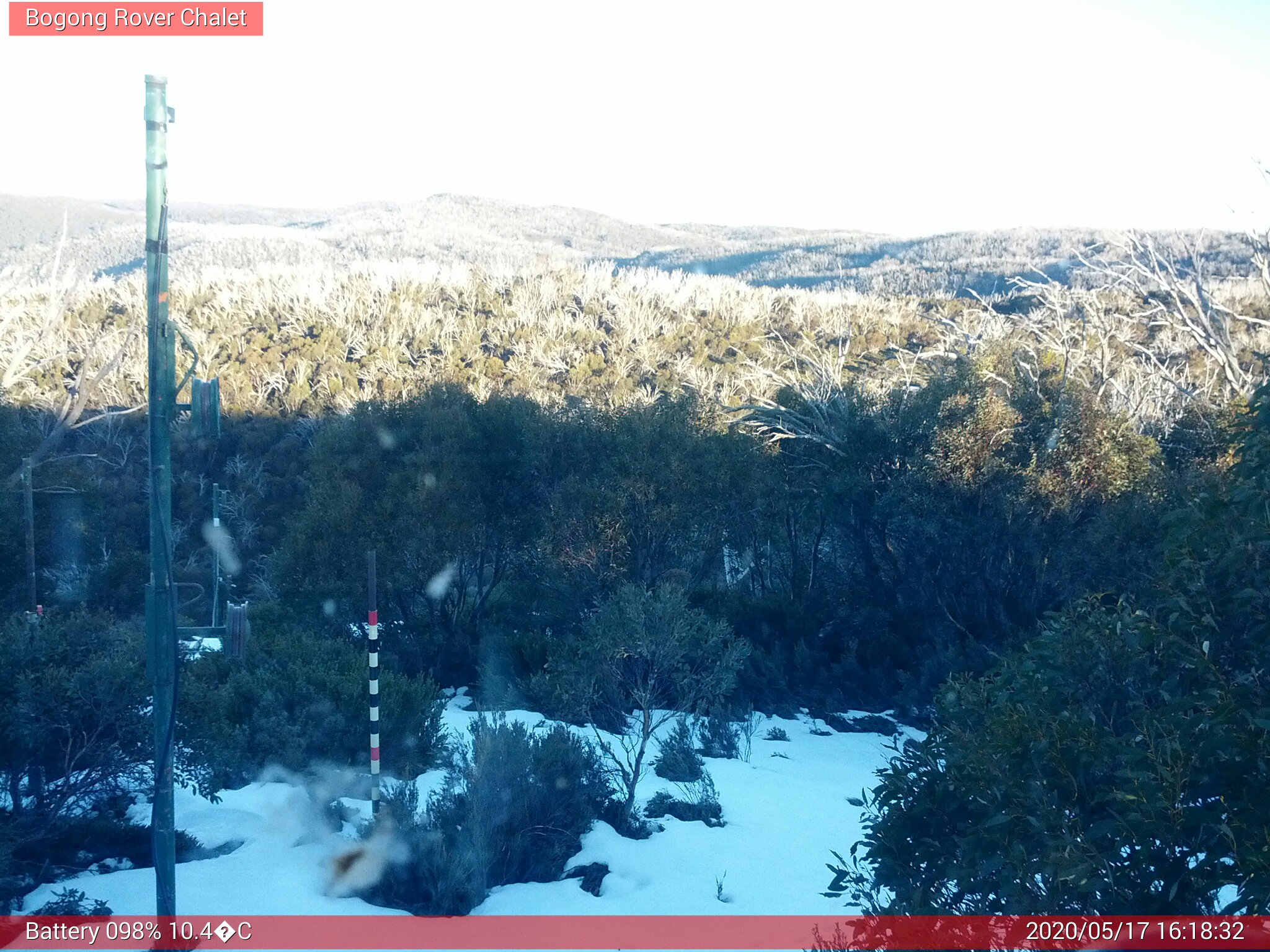 Bogong Web Cam 4:18pm Sunday 17th of May 2020