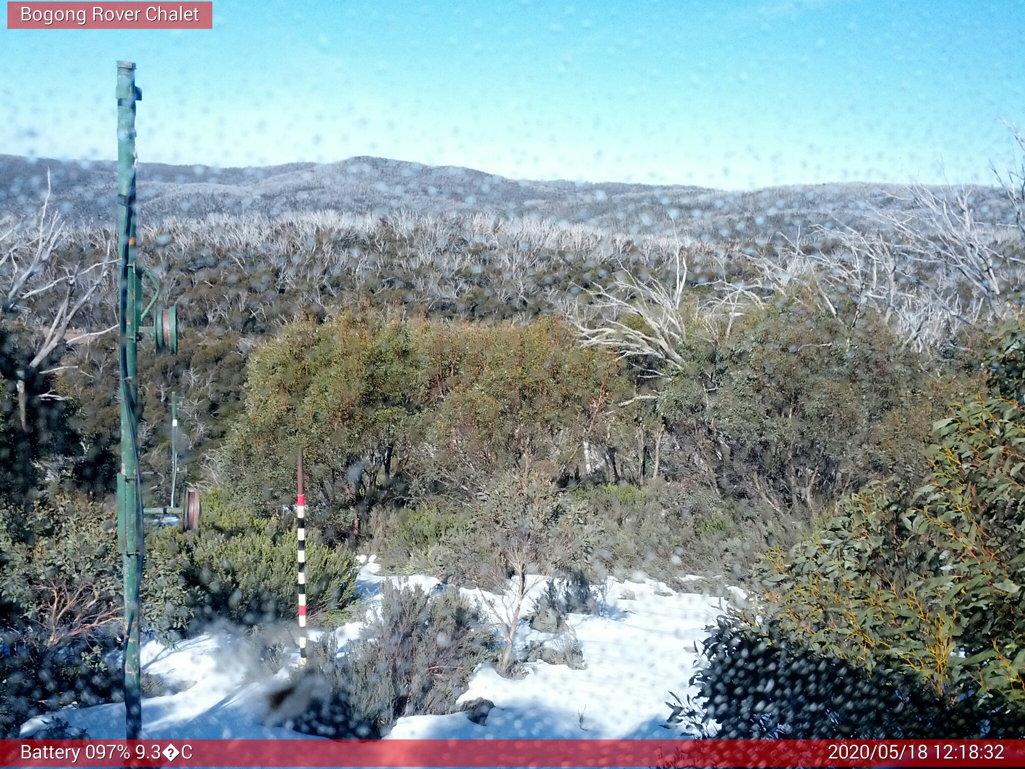 Bogong Web Cam 12:18pm Monday 18th of May 2020