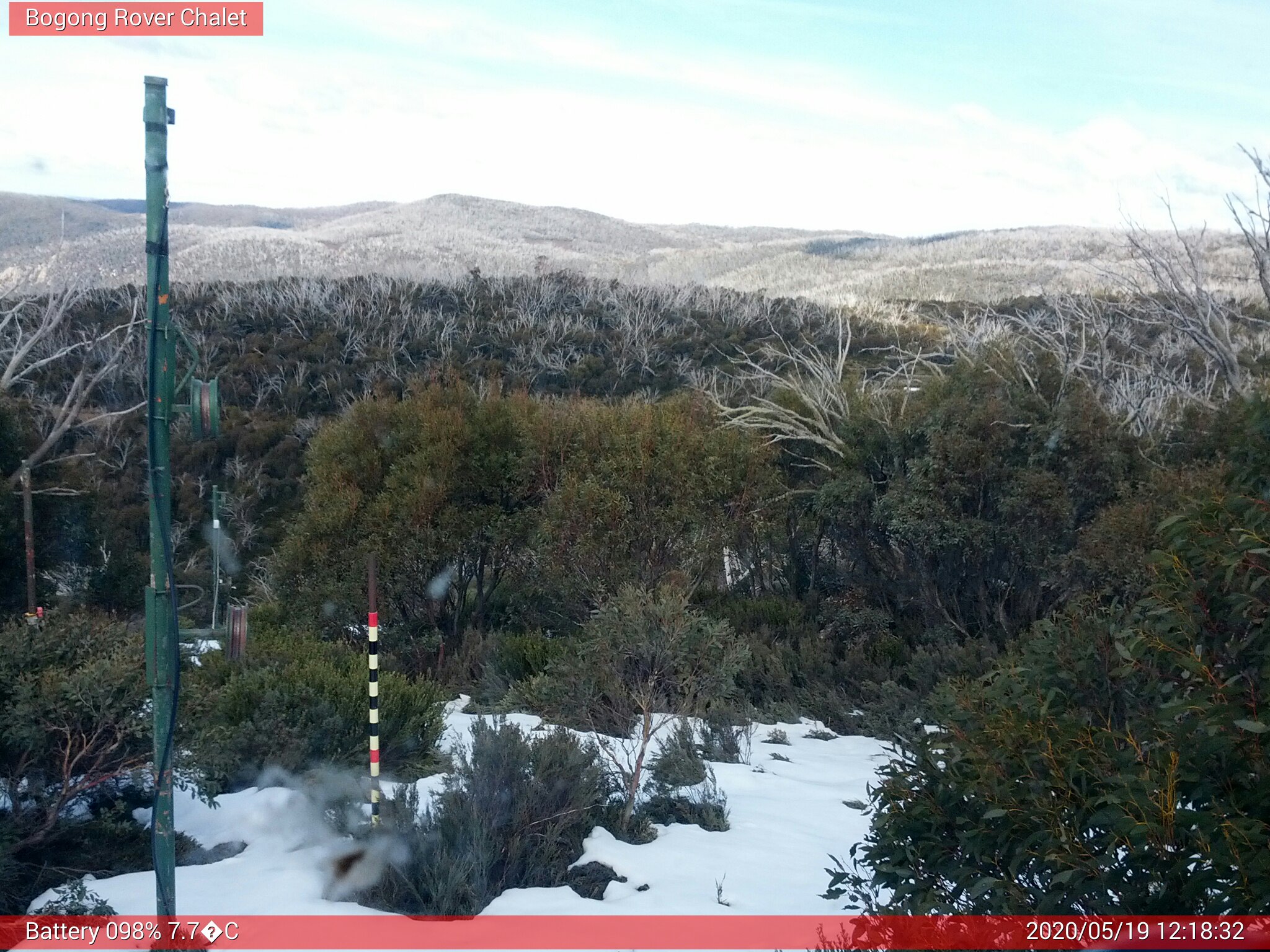 Bogong Web Cam 12:18pm Tuesday 19th of May 2020