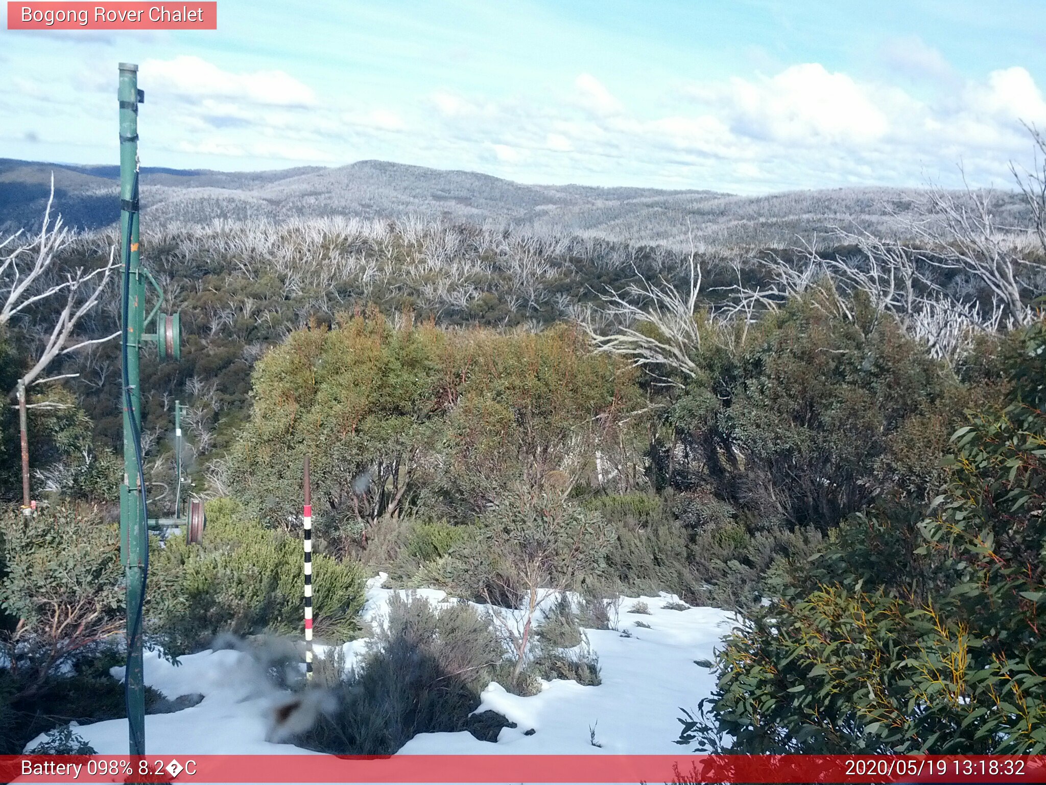 Bogong Web Cam 1:18pm Tuesday 19th of May 2020