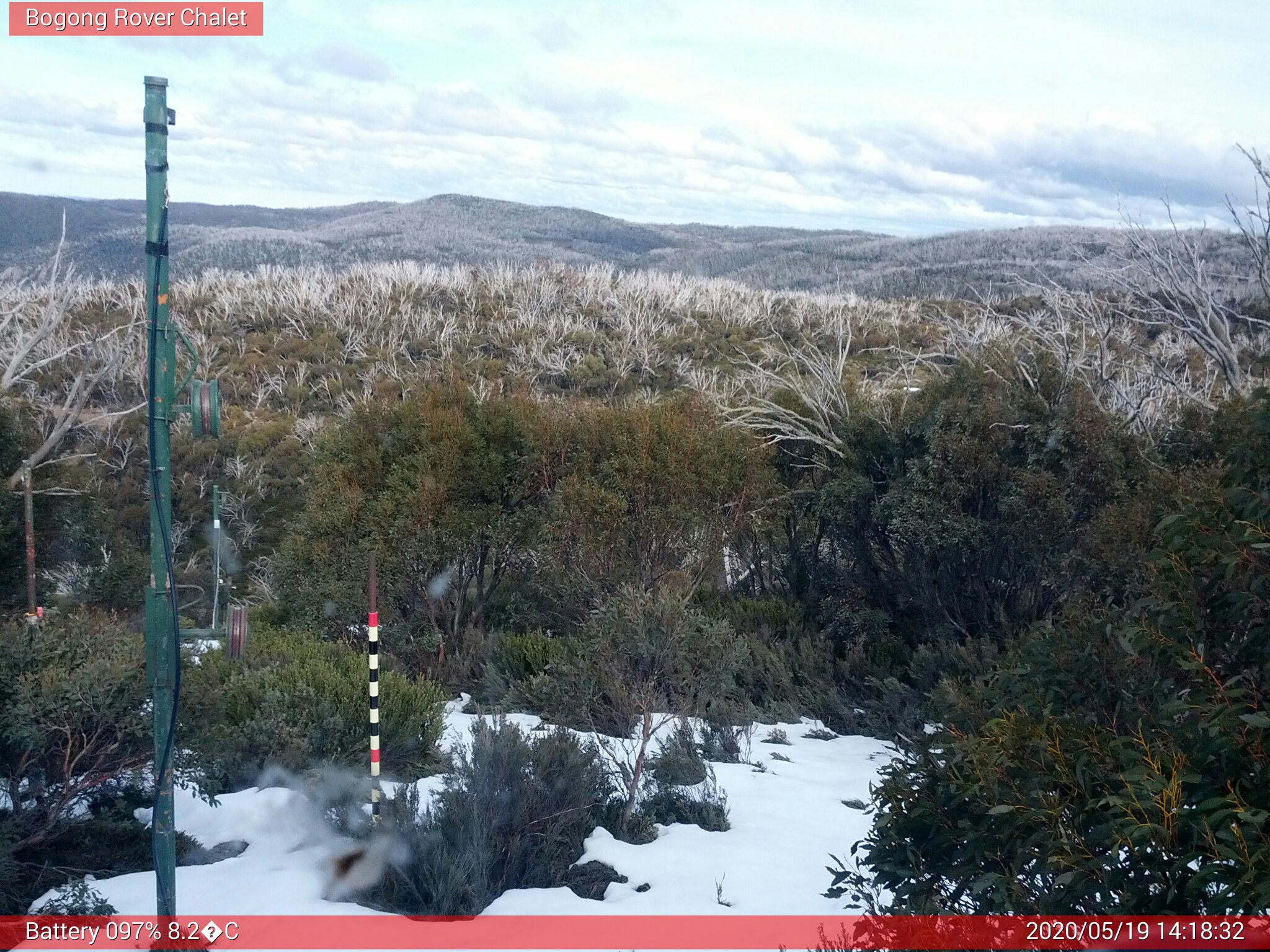 Bogong Web Cam 2:18pm Tuesday 19th of May 2020