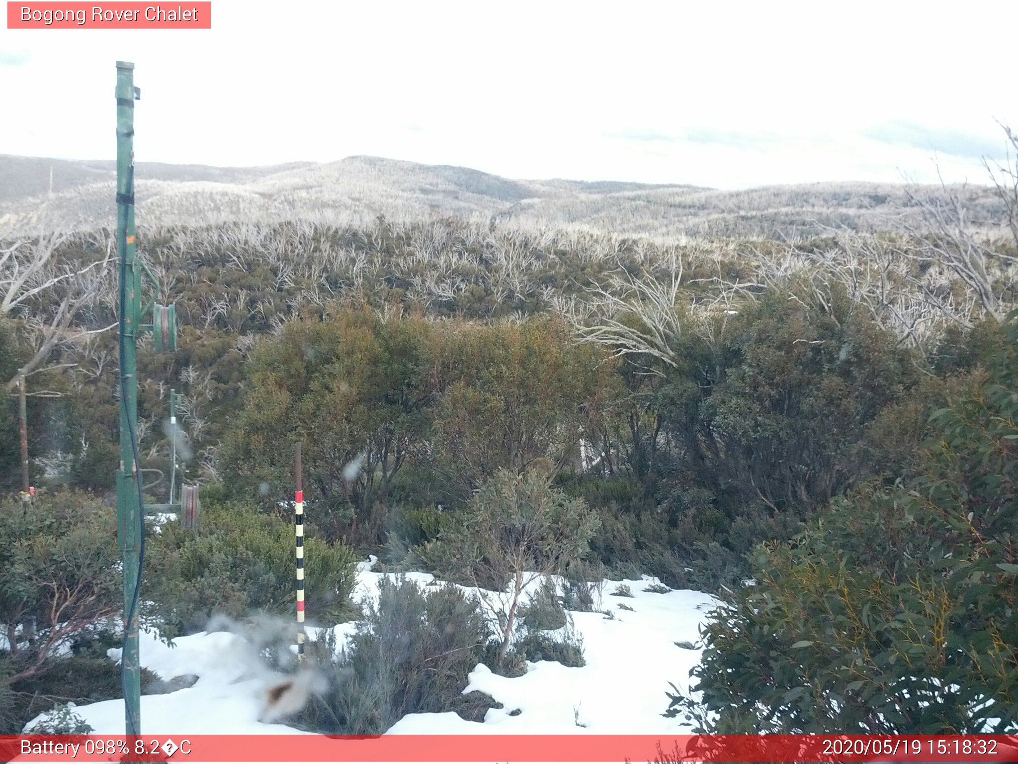 Bogong Web Cam 3:18pm Tuesday 19th of May 2020