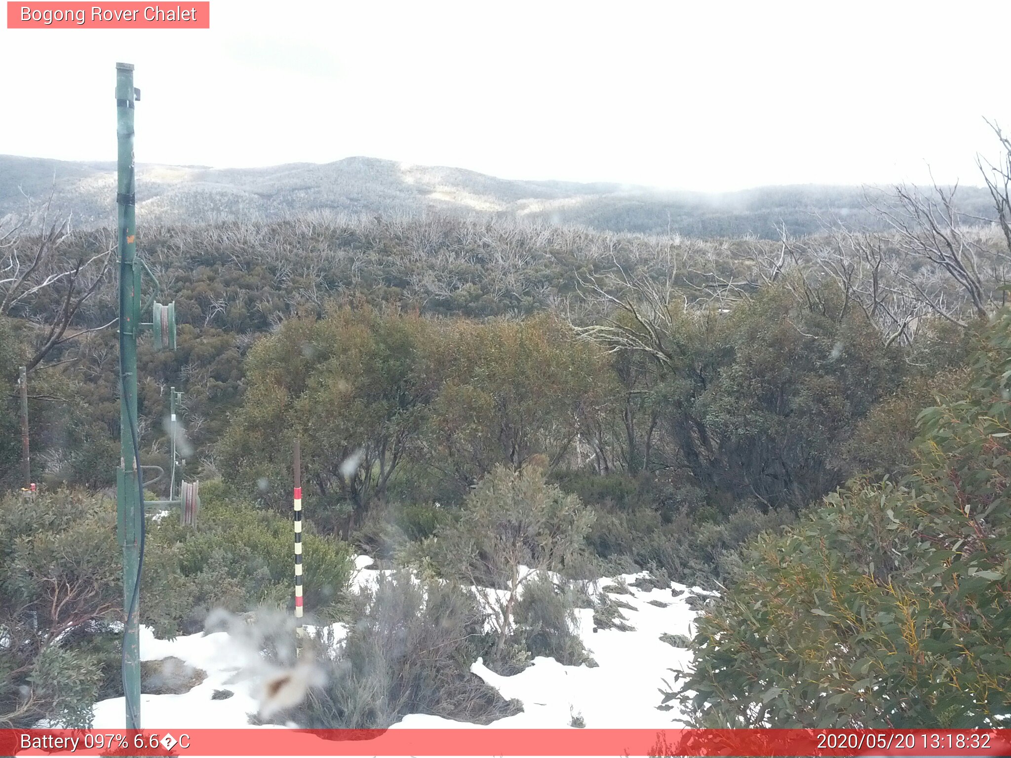 Bogong Web Cam 1:18pm Wednesday 20th of May 2020