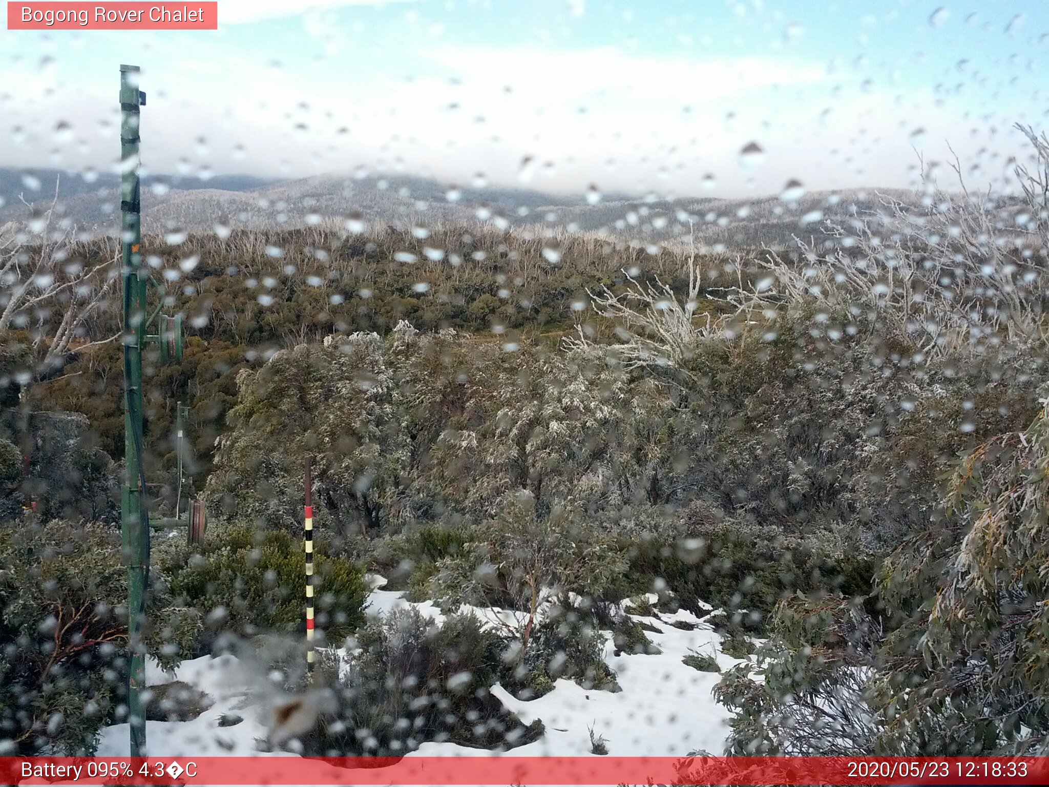 Bogong Web Cam 12:18pm Saturday 23rd of May 2020