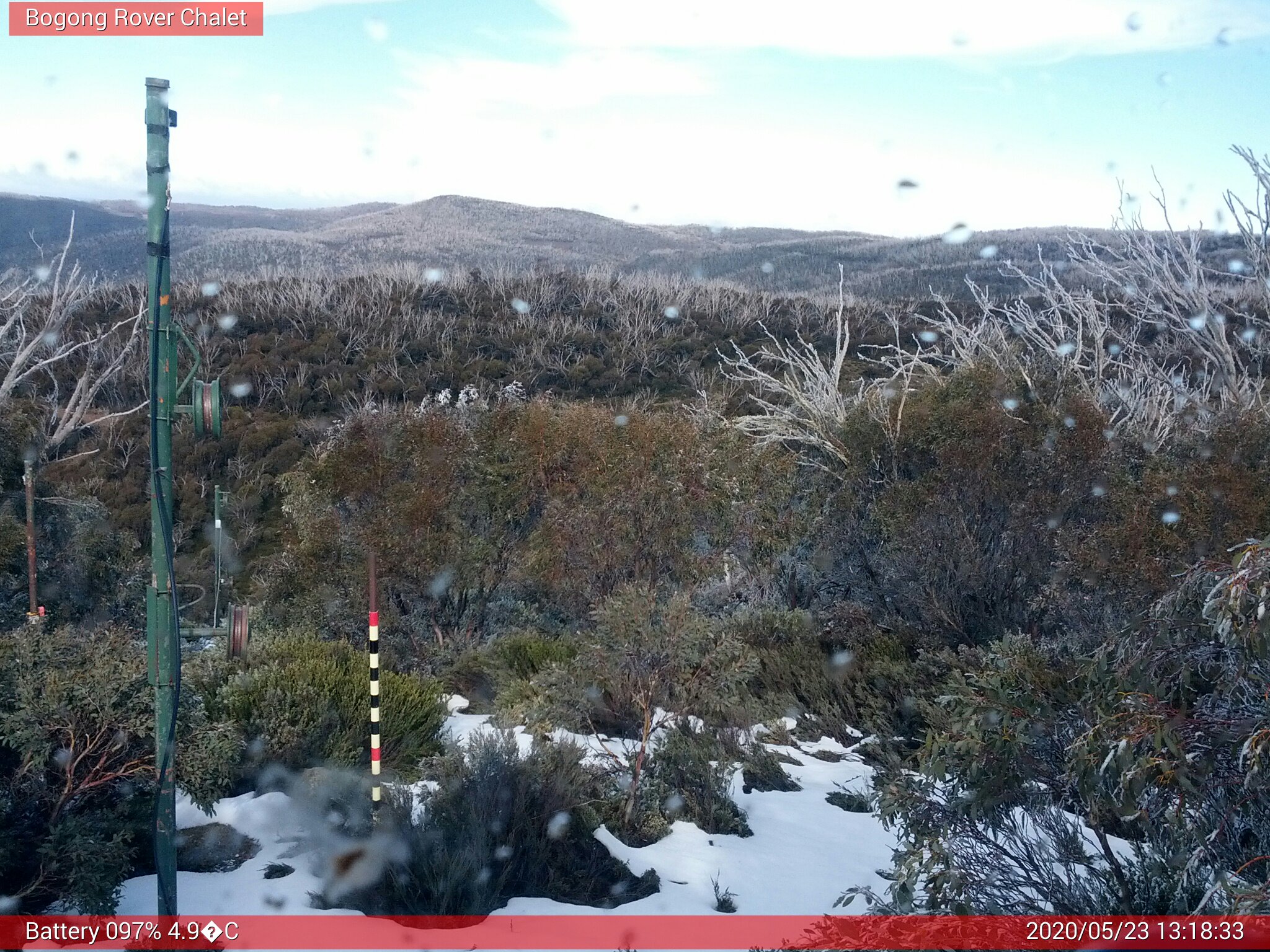 Bogong Web Cam 1:18pm Saturday 23rd of May 2020