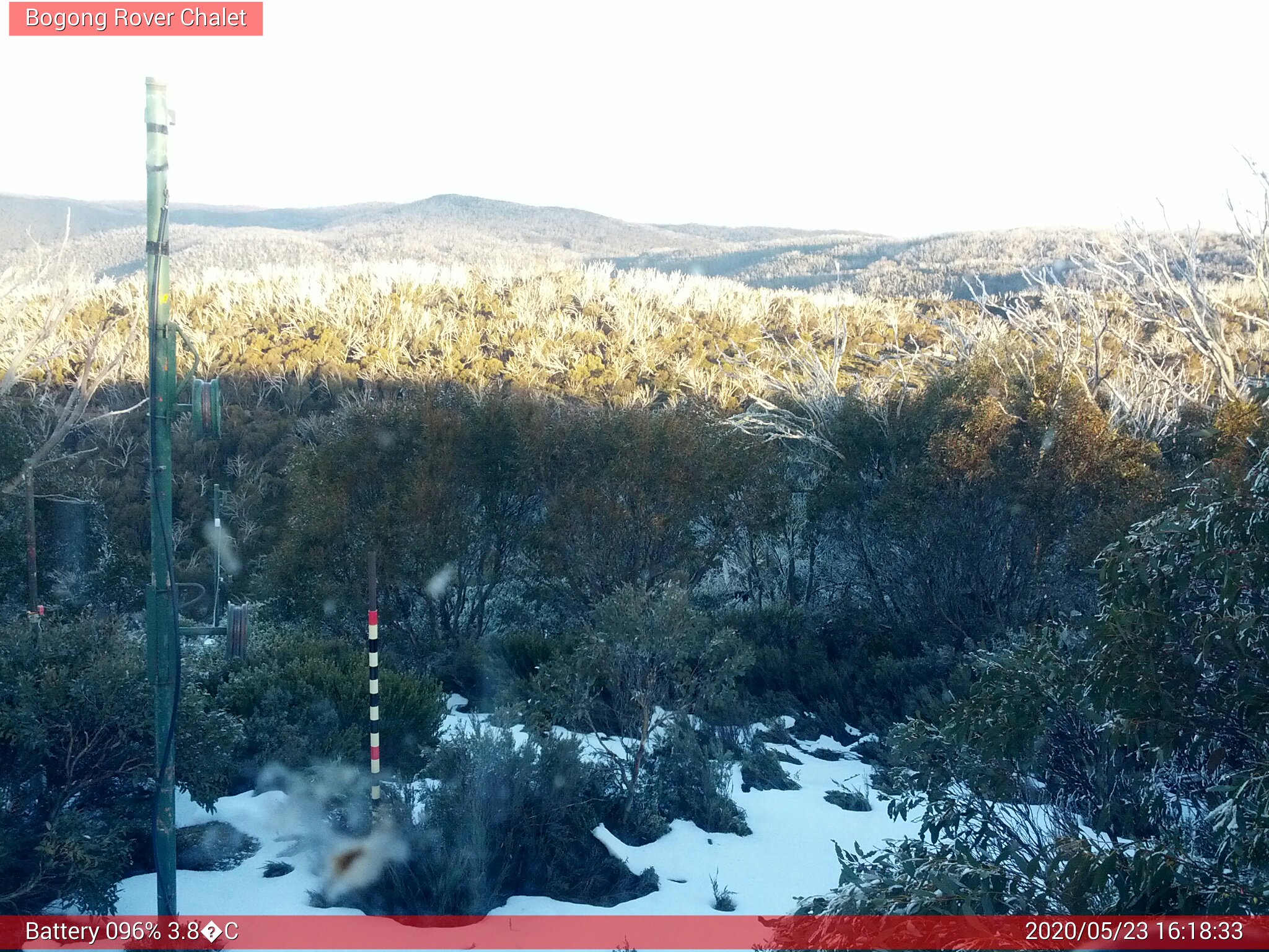 Bogong Web Cam 4:18pm Saturday 23rd of May 2020