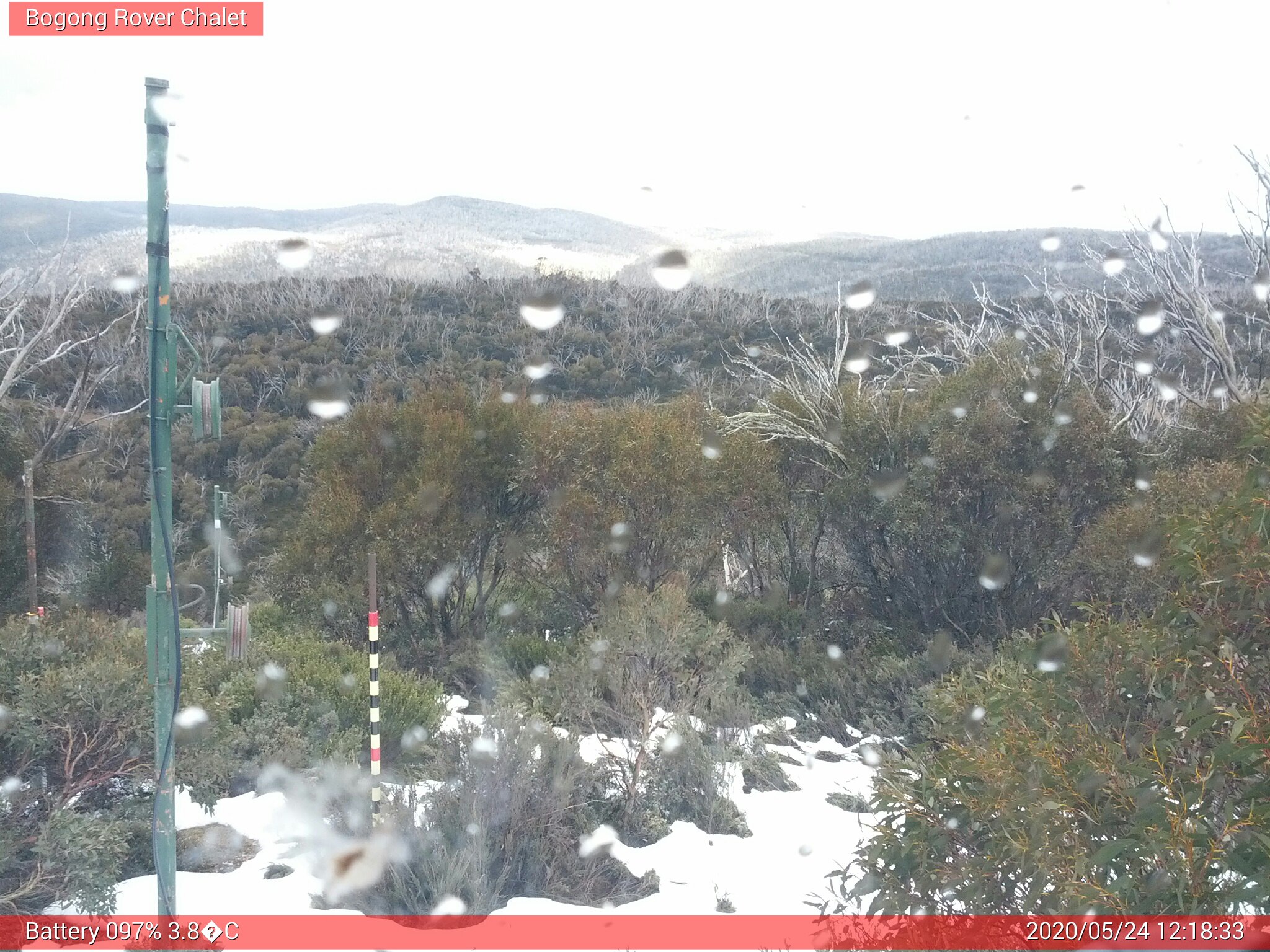 Bogong Web Cam 12:18pm Sunday 24th of May 2020