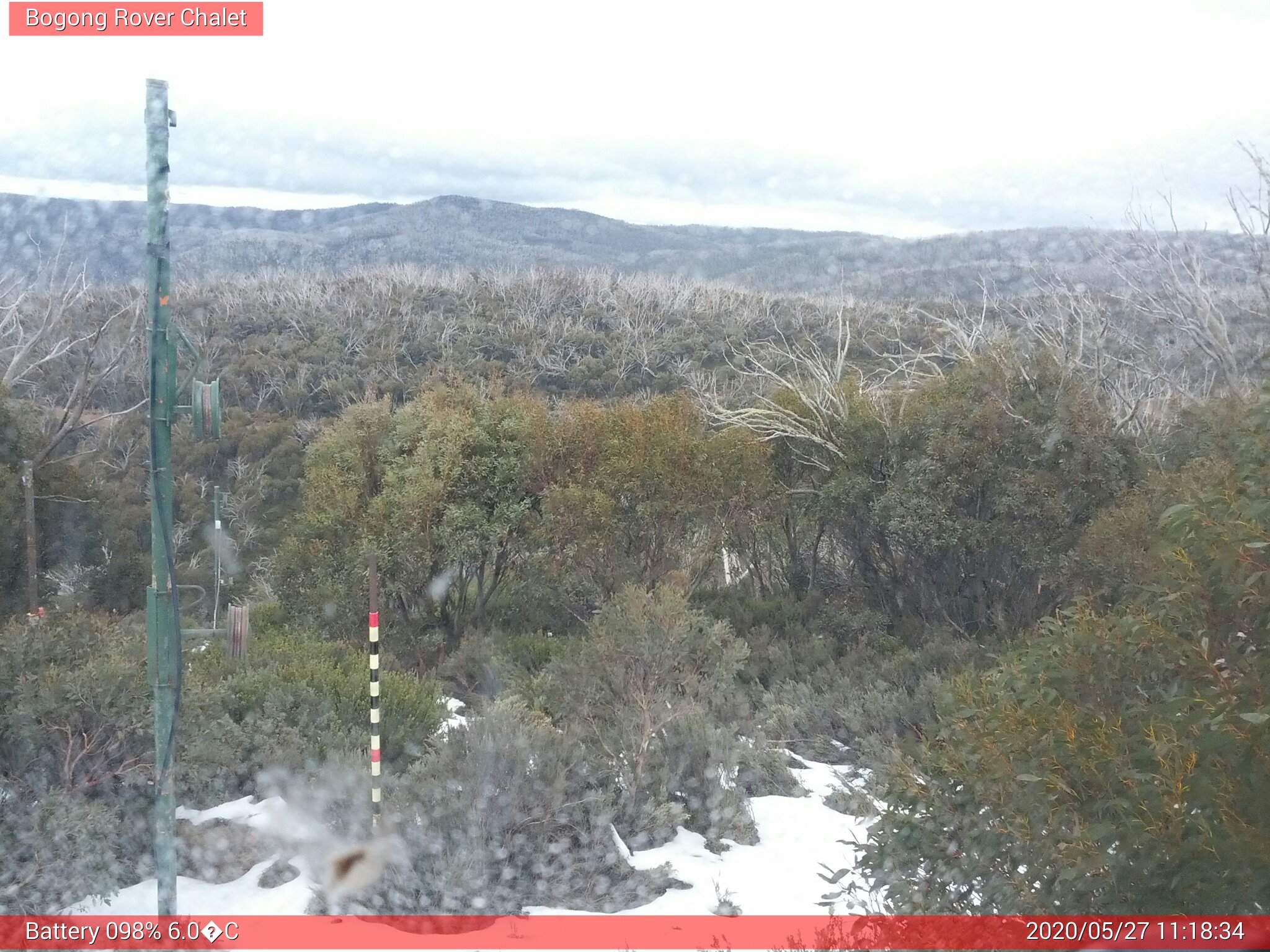 Bogong Web Cam 11:18am Wednesday 27th of May 2020