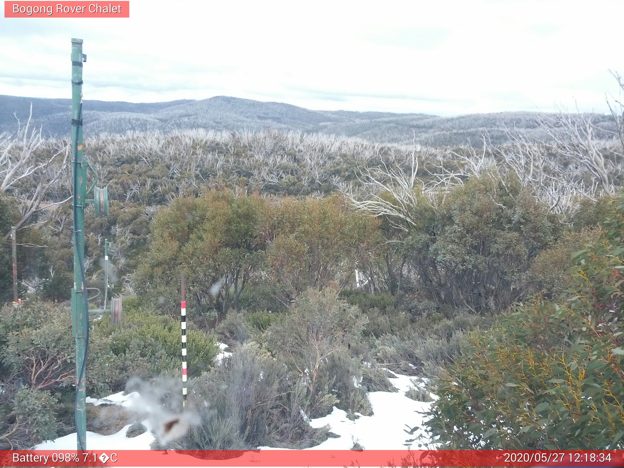 Bogong Web Cam 12:18pm Wednesday 27th of May 2020