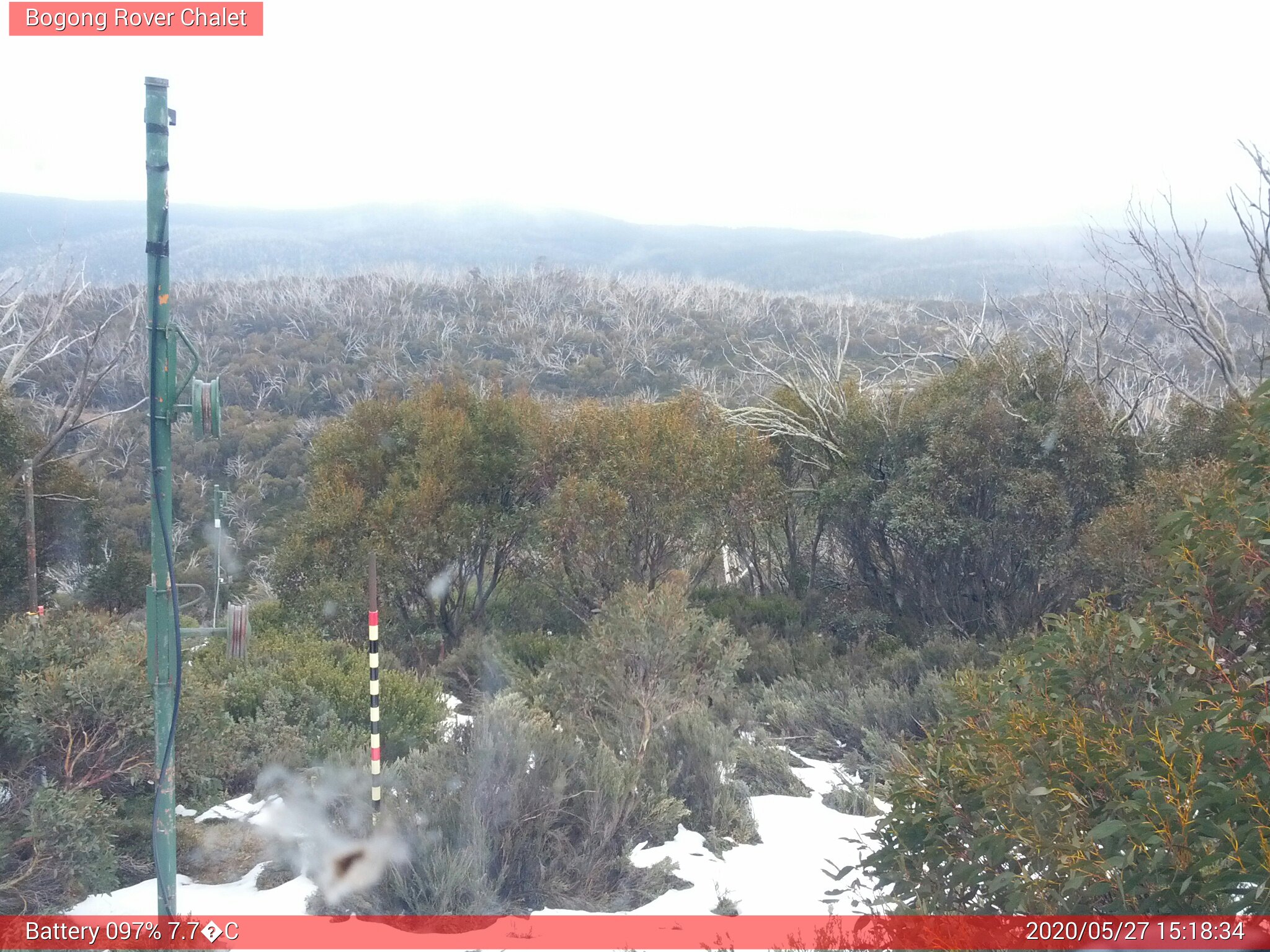 Bogong Web Cam 3:18pm Wednesday 27th of May 2020