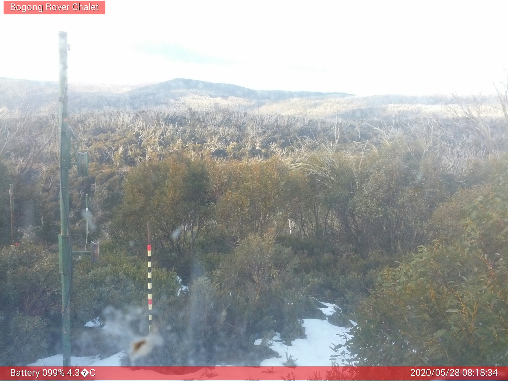 Bogong Web Cam 8:18am Thursday 28th of May 2020