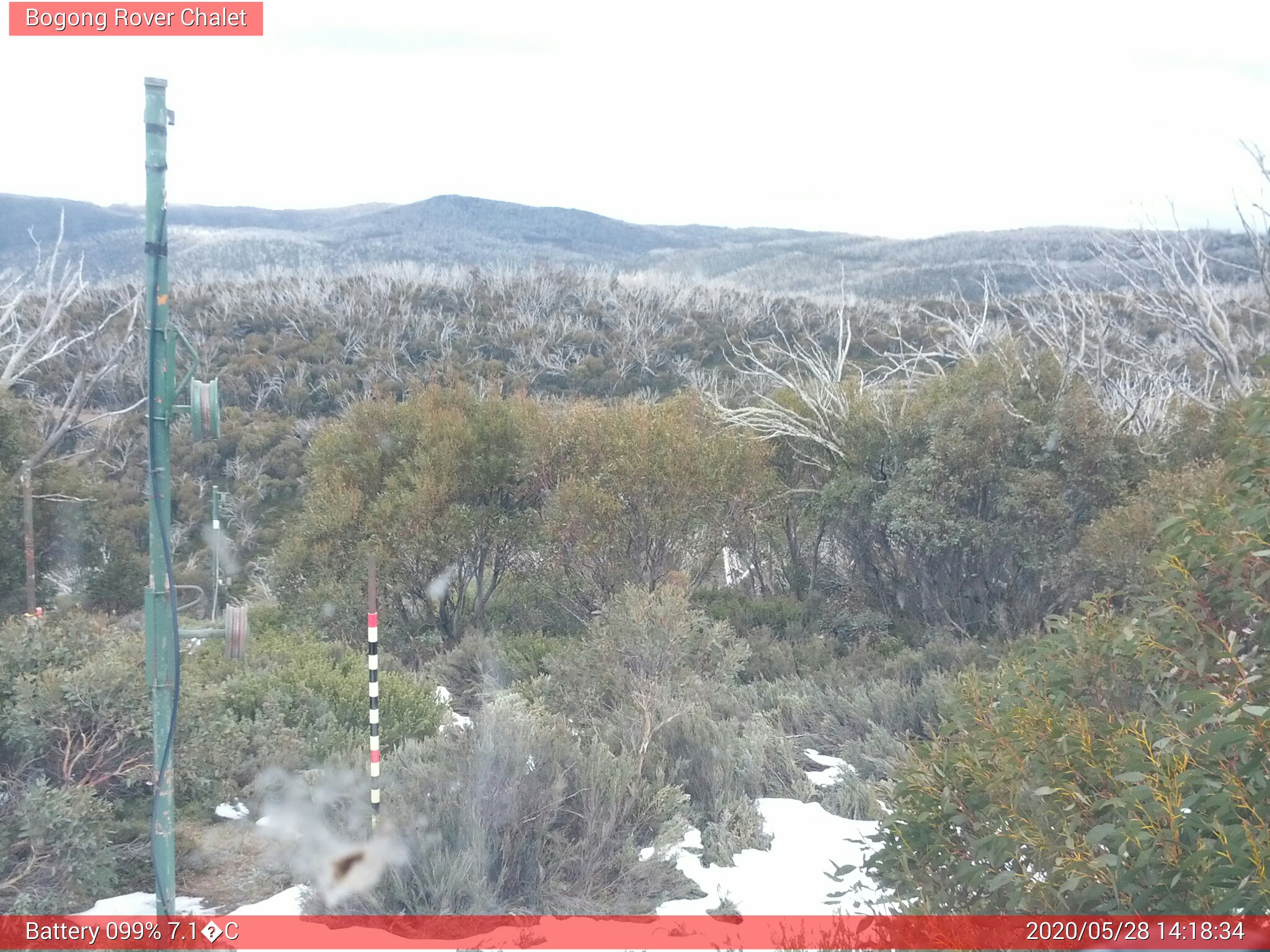 Bogong Web Cam 2:18pm Thursday 28th of May 2020