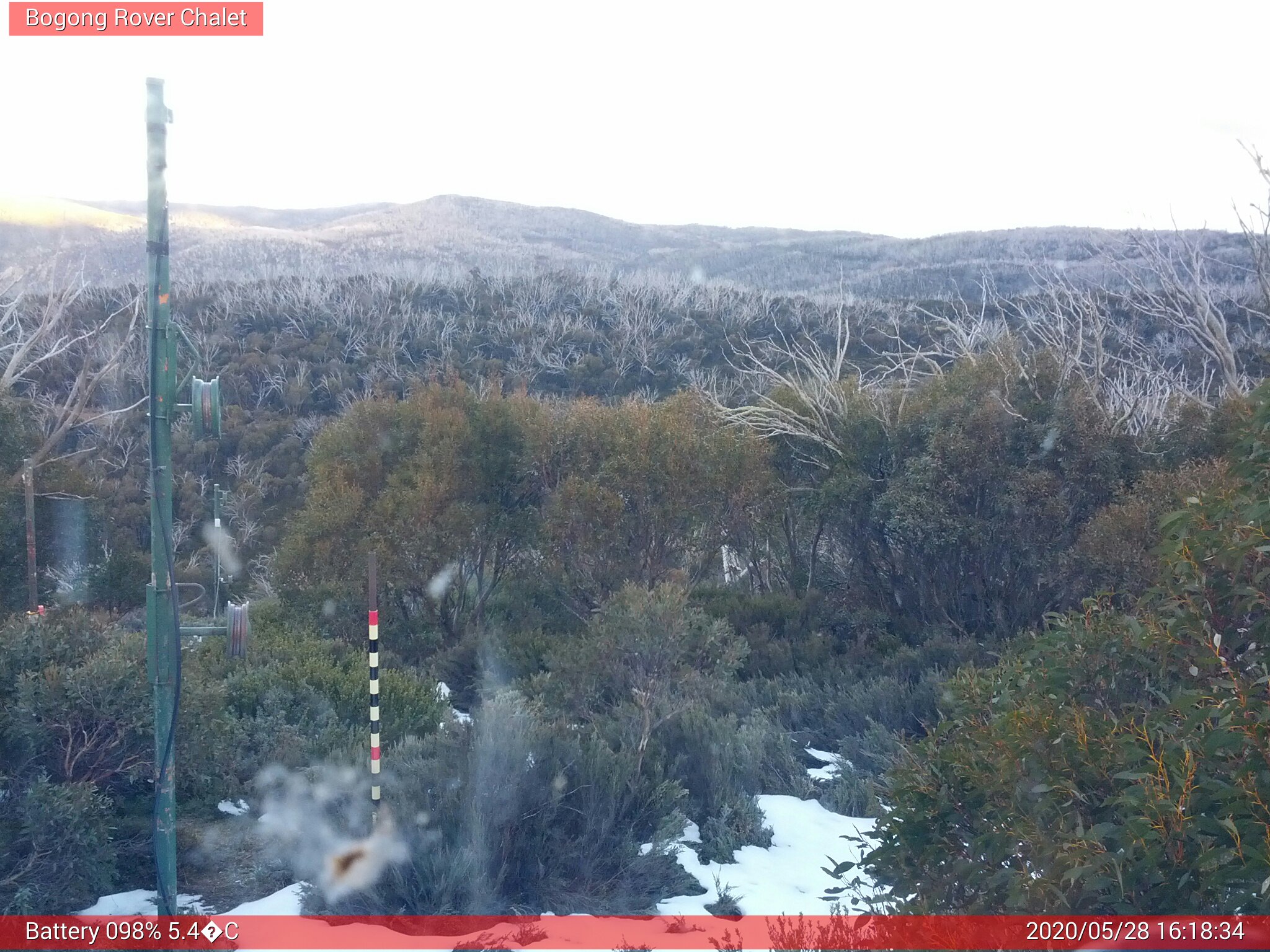 Bogong Web Cam 4:18pm Thursday 28th of May 2020