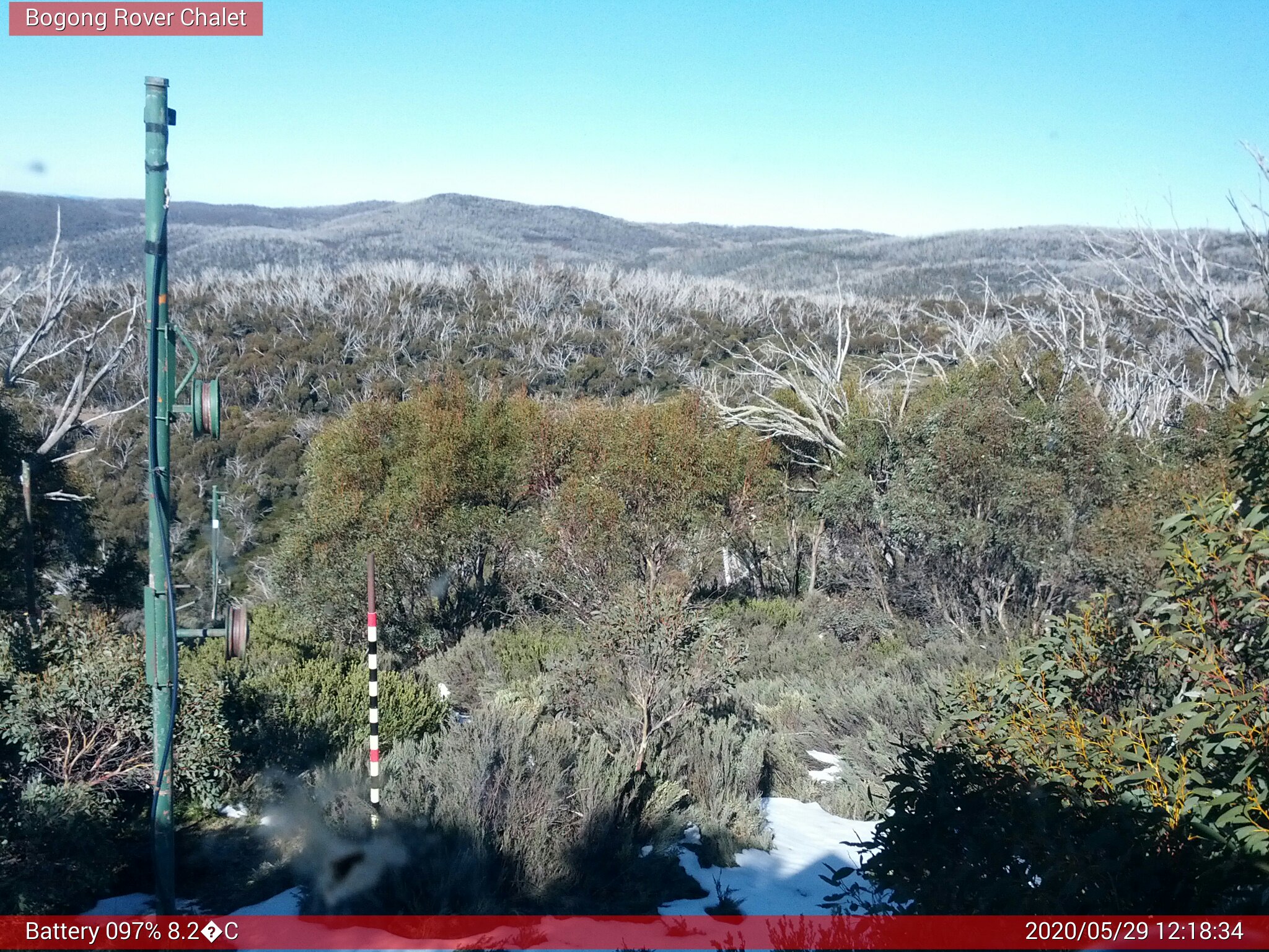 Bogong Web Cam 12:18pm Friday 29th of May 2020