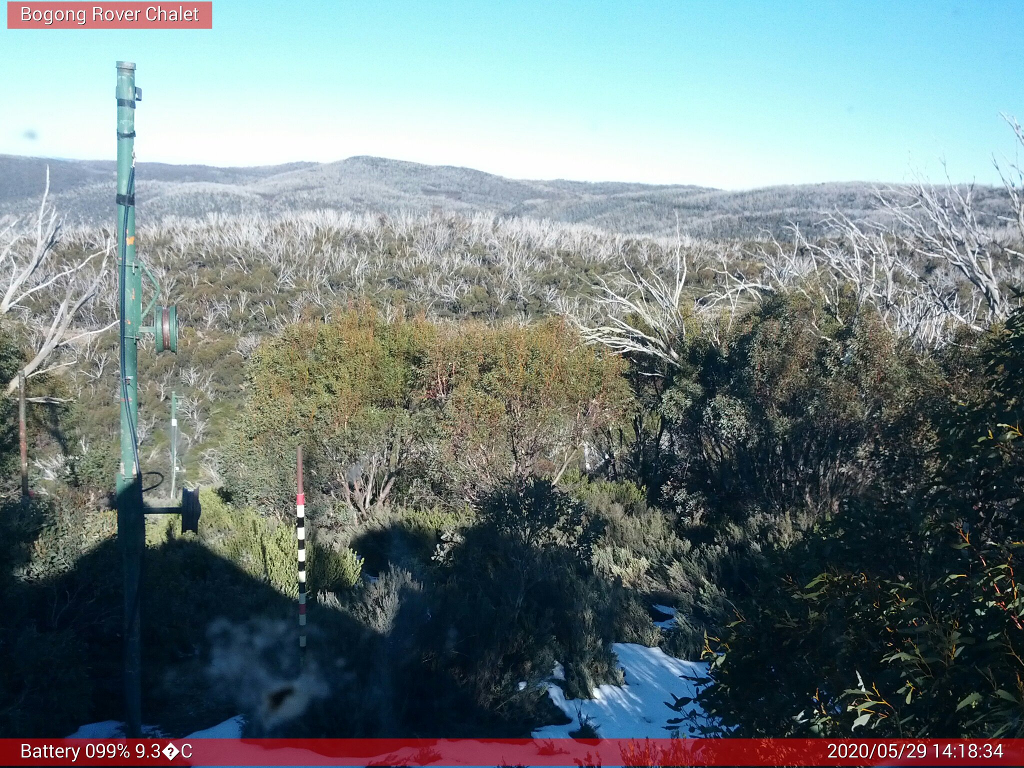 Bogong Web Cam 2:18pm Friday 29th of May 2020