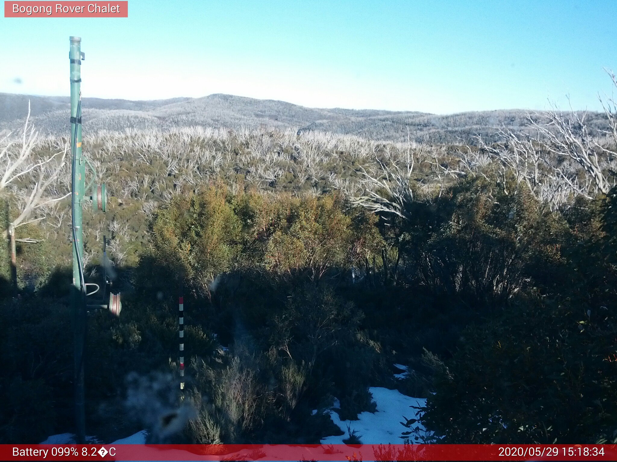 Bogong Web Cam 3:18pm Friday 29th of May 2020