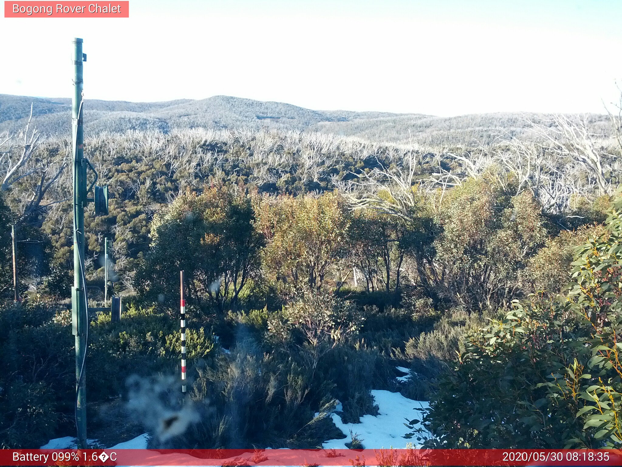 Bogong Web Cam 8:18am Saturday 30th of May 2020